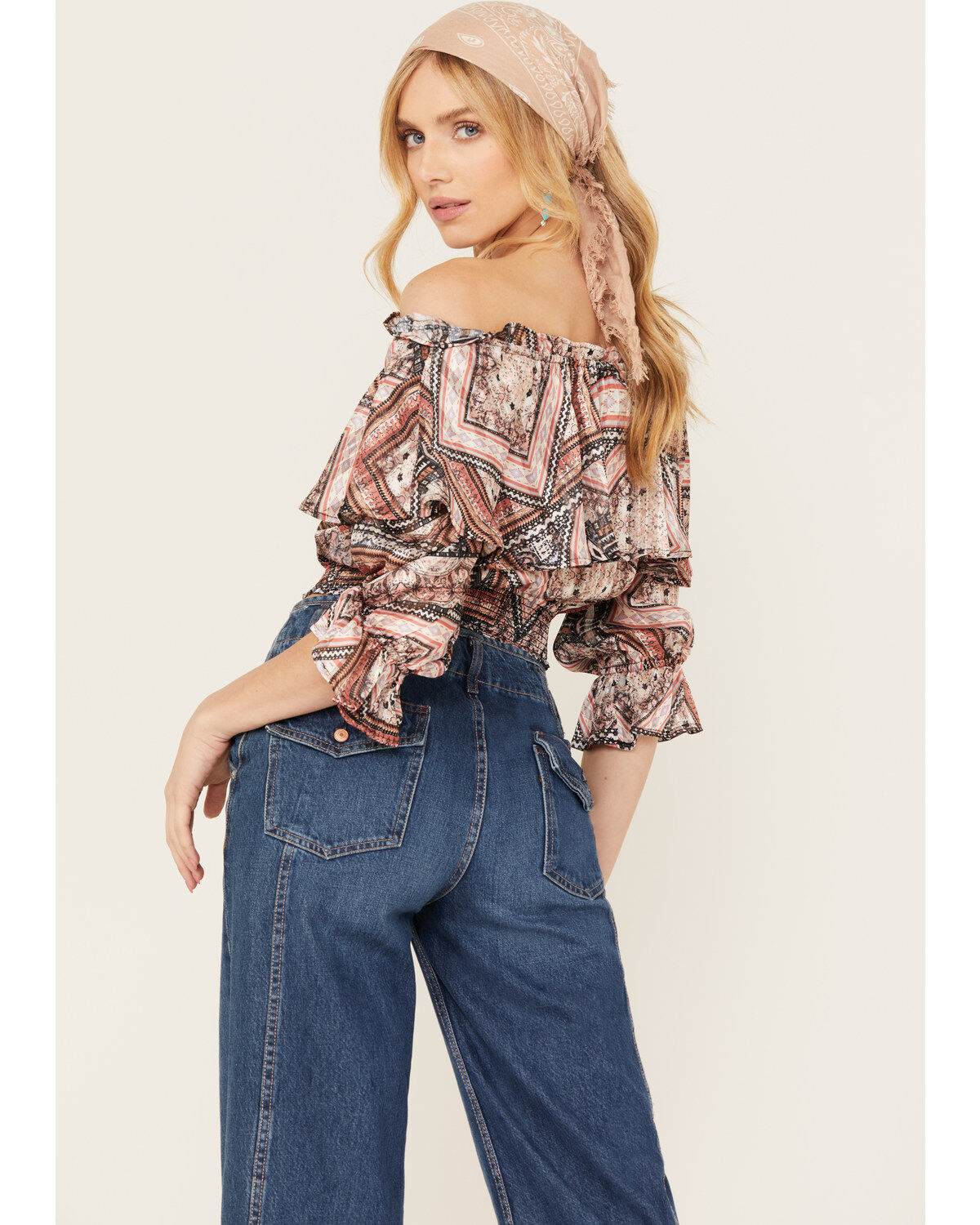 Shyanne Women's Ruffle Off Shoulder Chiffon Top