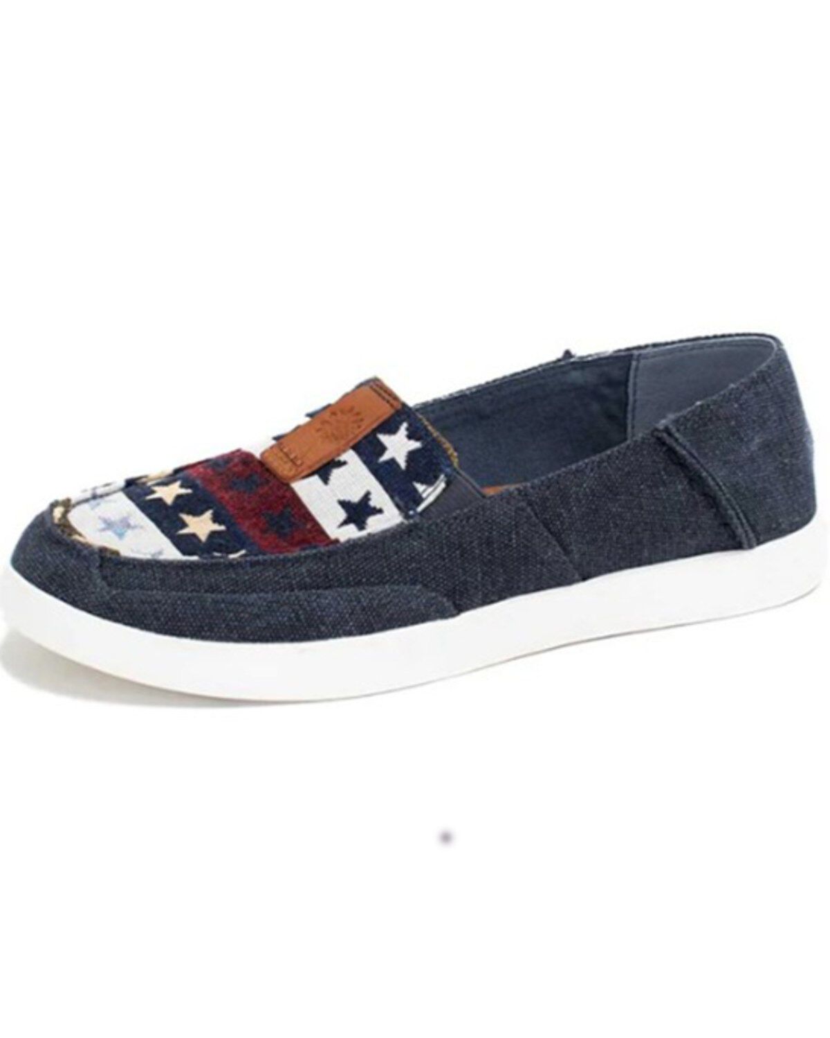 Yellow Box Women's Olevia Stars'n Stripes Print Slip-On Shoe - Moc Toe