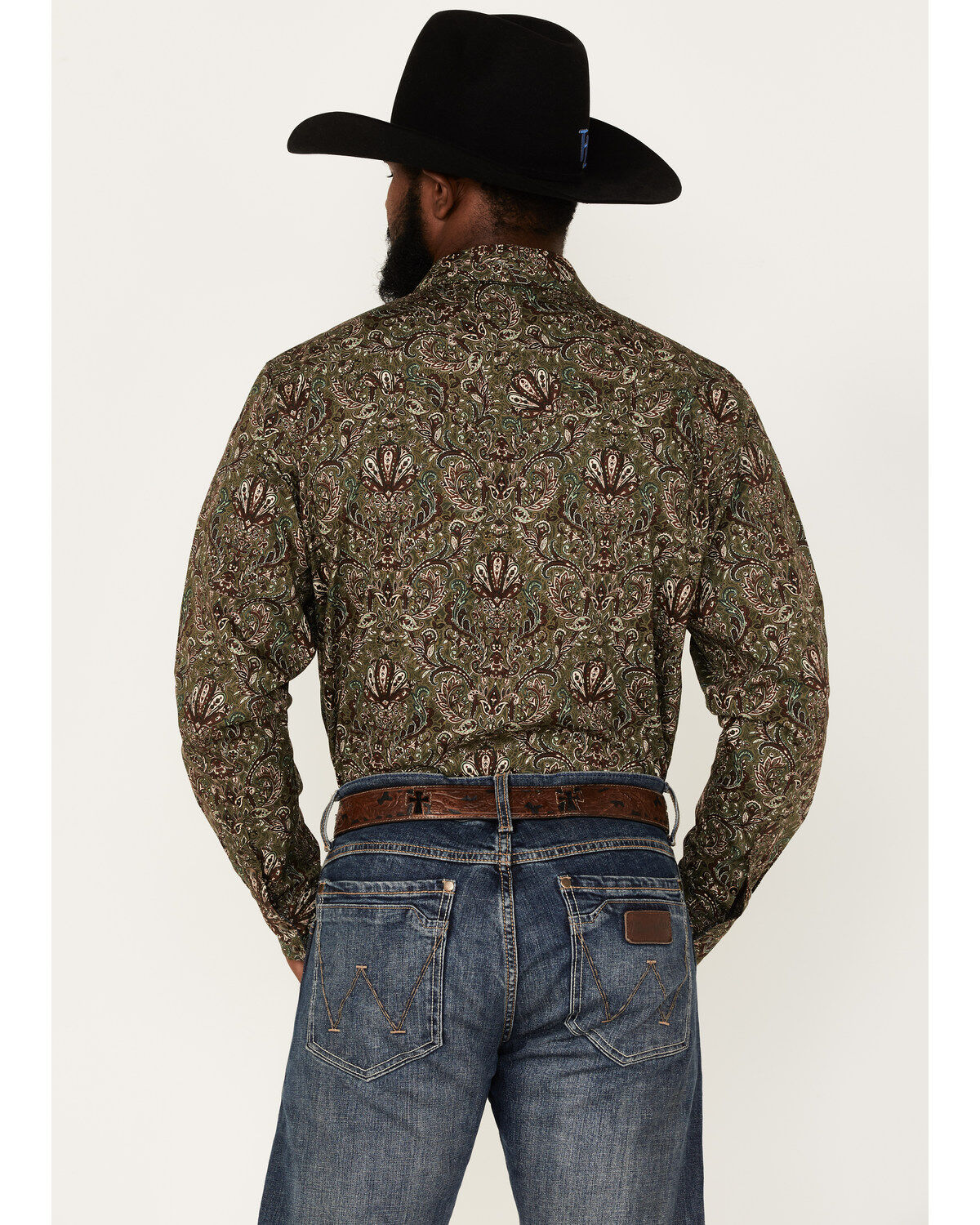 Cody James Men's Rio Sonora Paisley Print Long Sleeve Snap Western Shirt