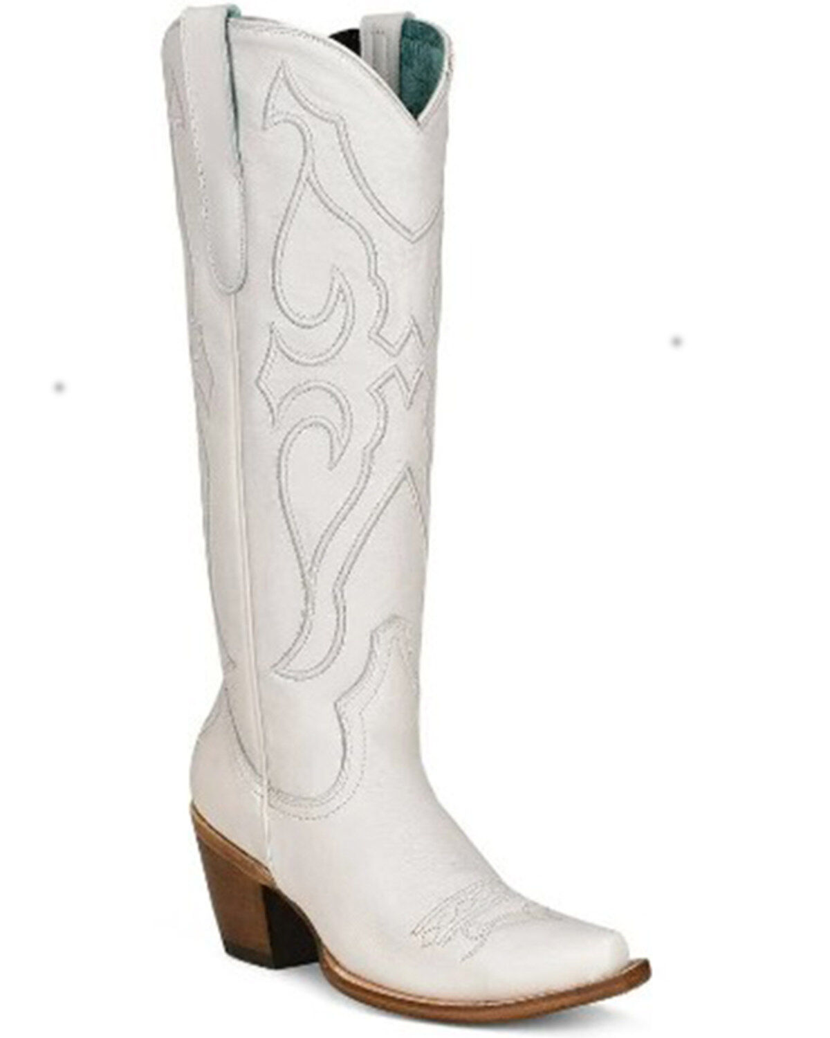 Corral Women's Matching Stitch Pattern & Inlay Tall Western Boots - Snip Toe