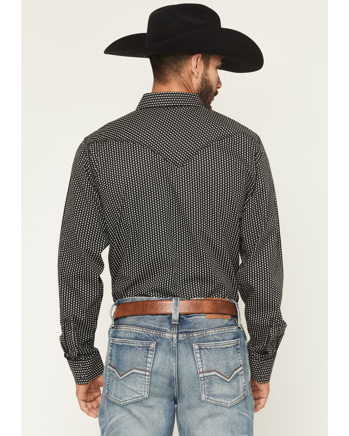 Moonshine Spirit Men's Side Stage Geo Print Long Sleeve Snap Western Shirt