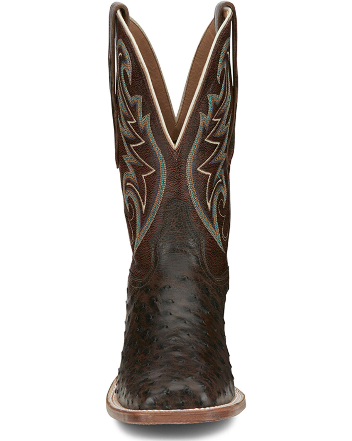 Tony Lama Men's Sienna Exotic Full Quill Ostrich Western Boots - Broad Square Toe