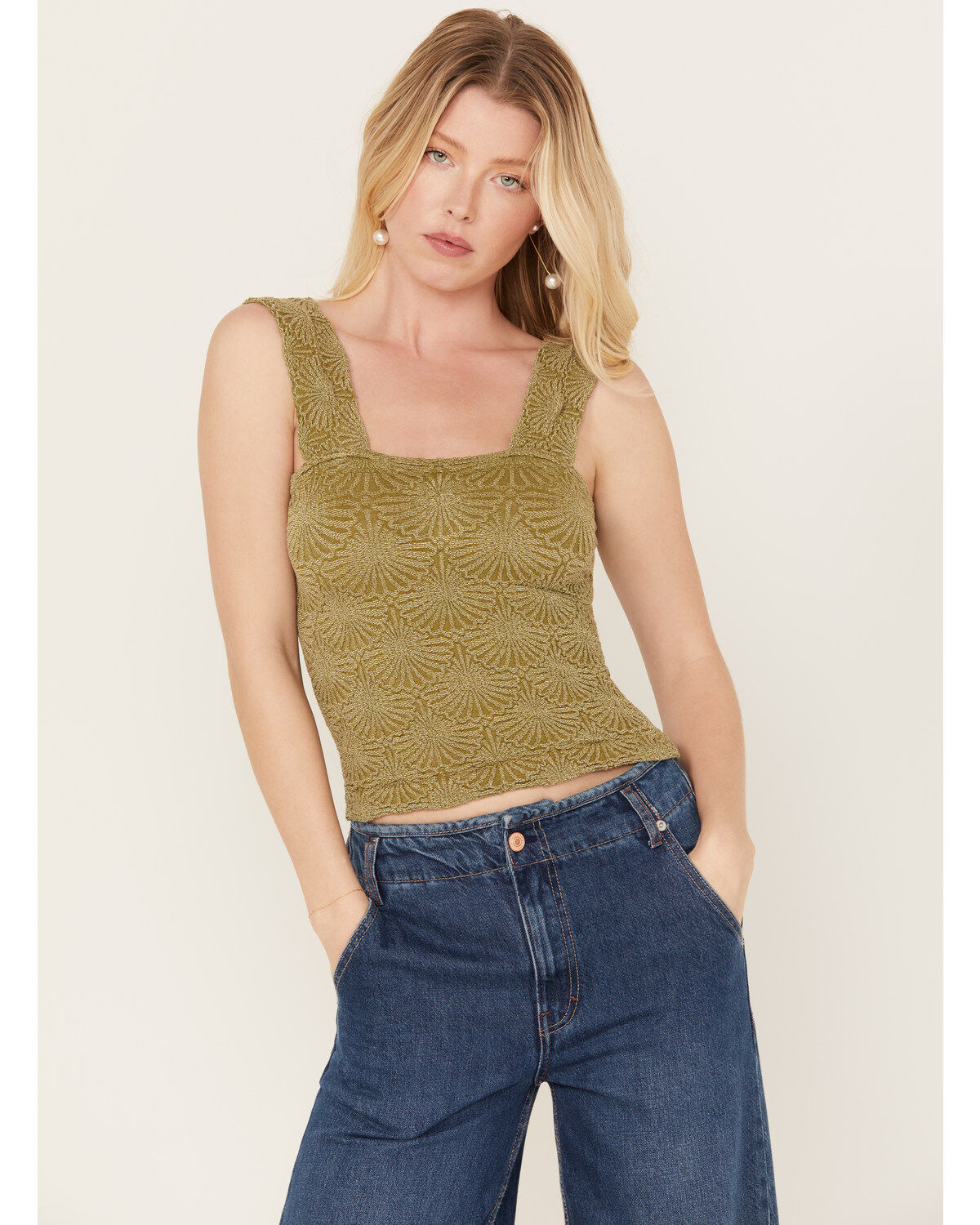 Free People Women's Floral Camisole Tank Top