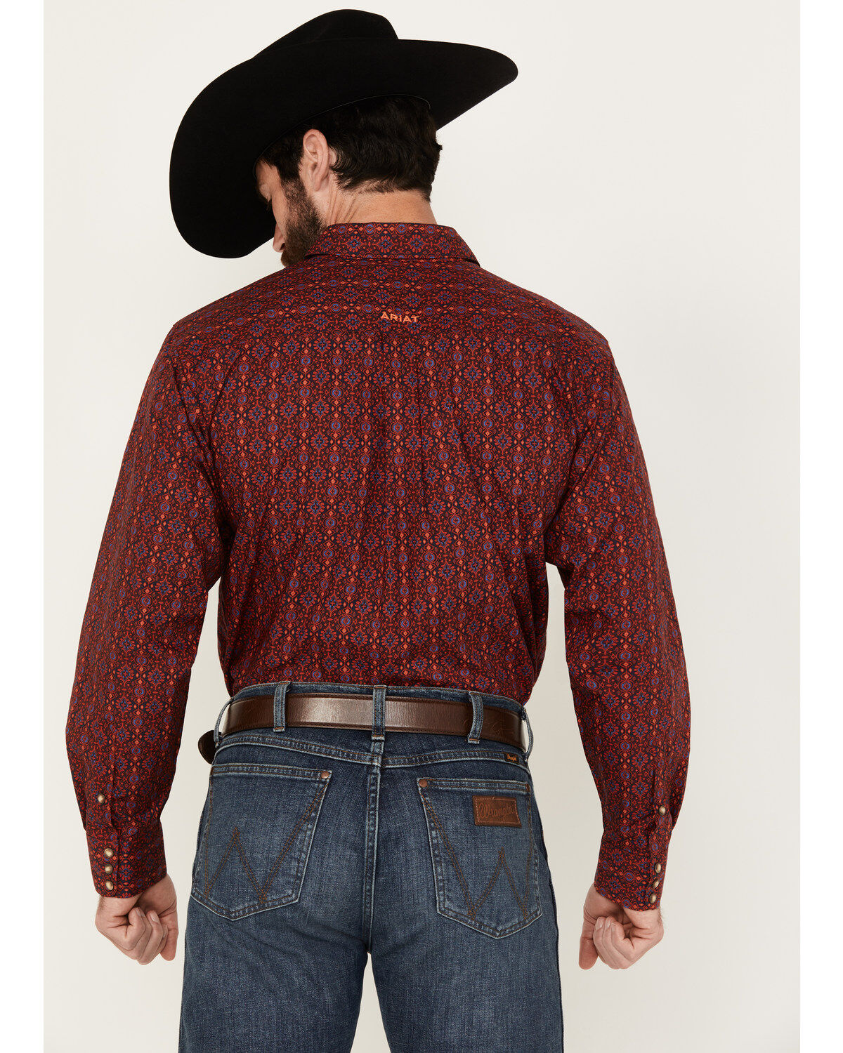 Ariat Men's Patterson Medallion Print Long Sleeve Snap Western Shirt