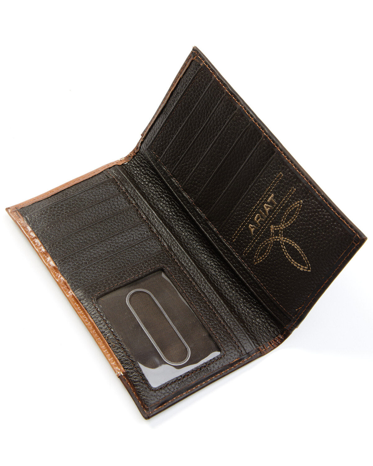 Ariat Men's Distressed Embossed Overlay Wallet