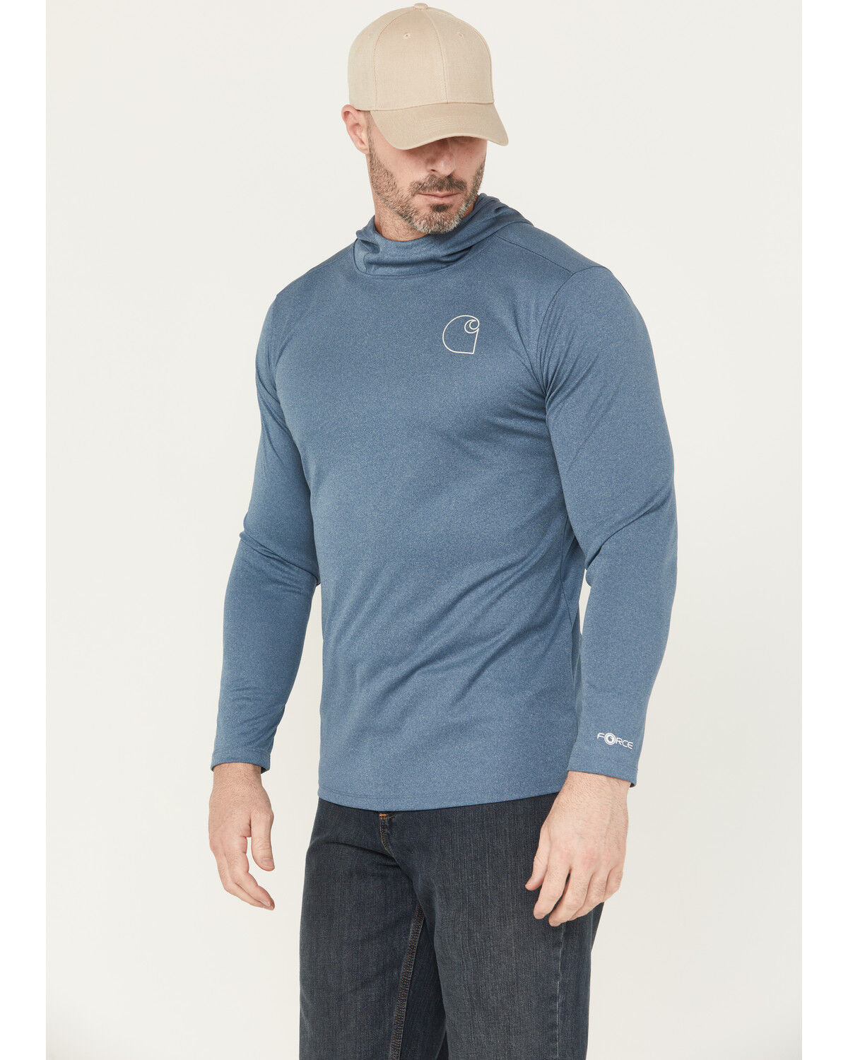 Carhartt Men's Force Sun Defender&reg; Lightweight Long Sleeve Hooded Work Shirt