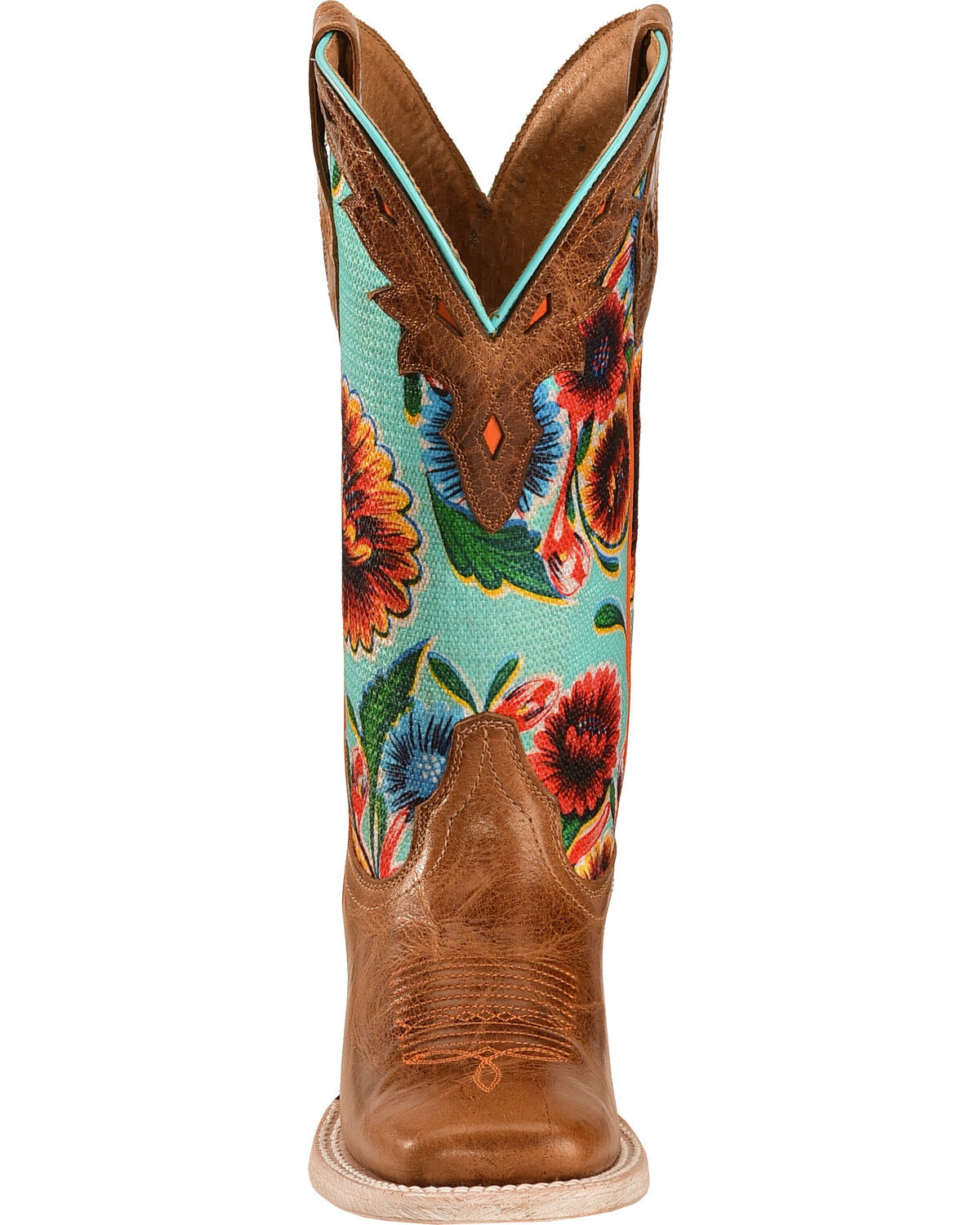 Ariat Women's Floral Textile Circuit Champion Western Boots - Broad Square Toe