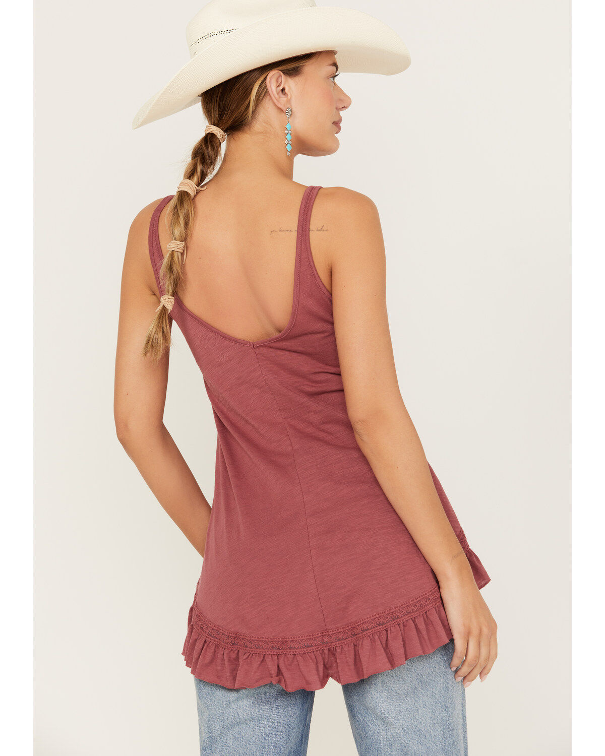 Angie Women's Ruffle Hem Tank Top