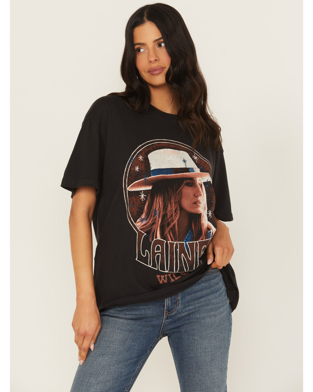 Wrangler X Lainey Wilson Women's Studded Girlfriend Short Sleeve Graphic Tee