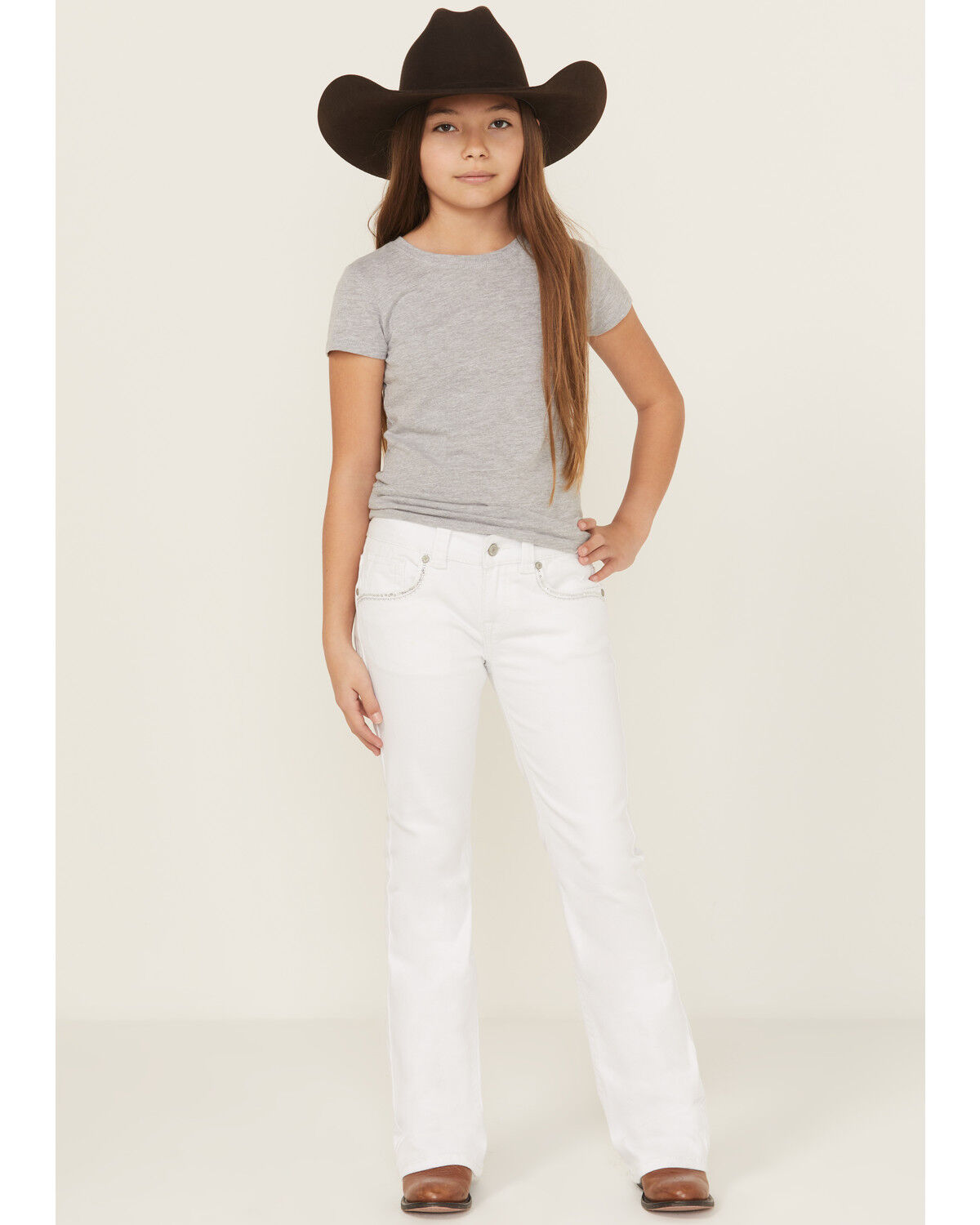 Shyanne Girls' Rhinestone Bootcut Stretch Denim Jeans