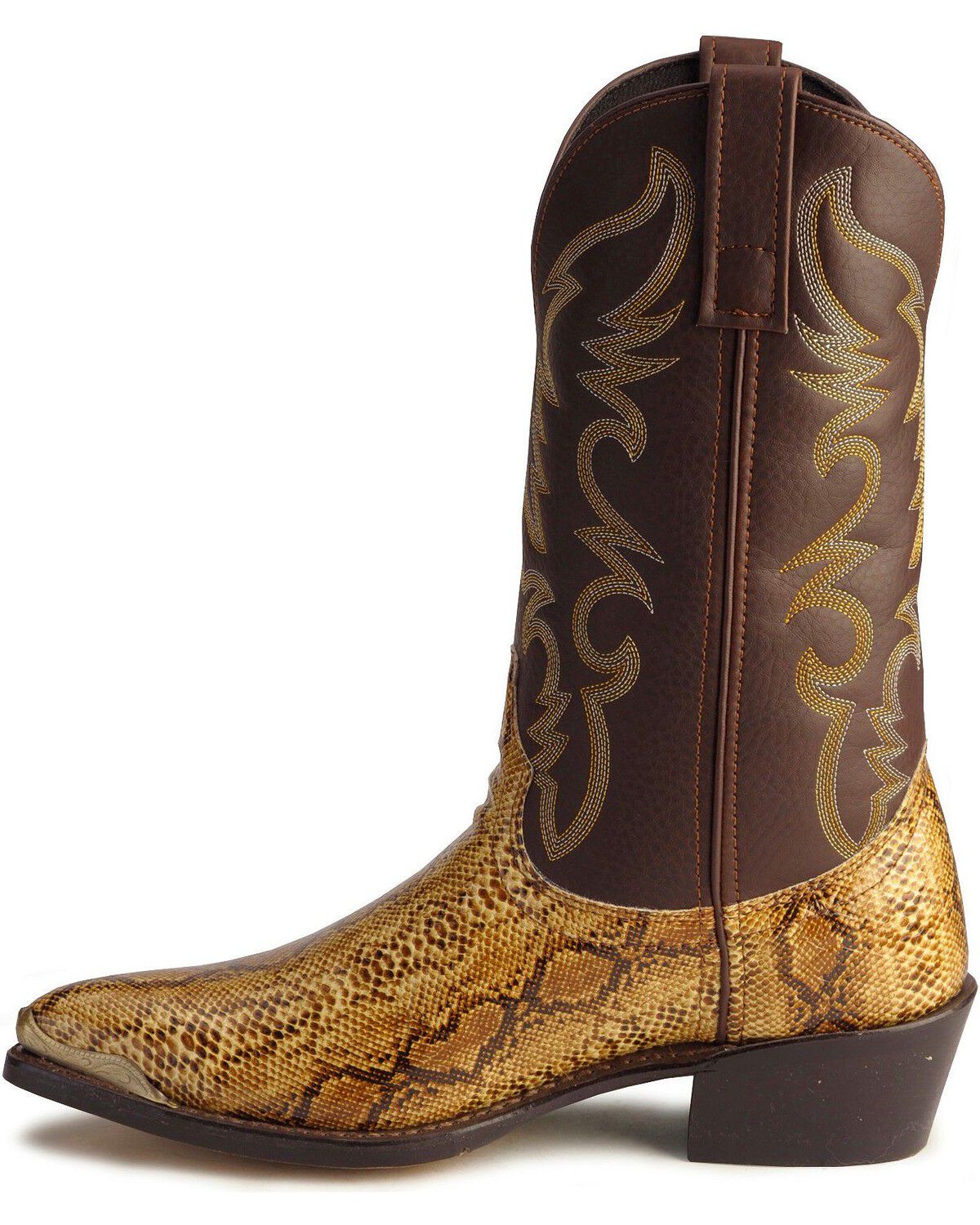Laredo Men's Python Print Western Boots - Round Toe