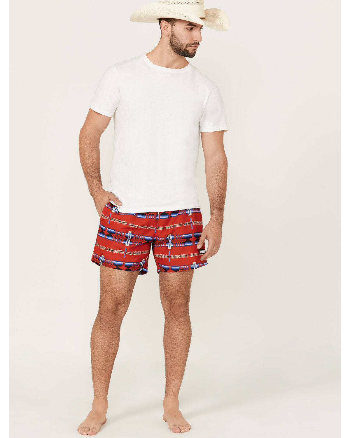 Rock & Roll Denim Men's Southwestern Print Stretch Volley Shorts