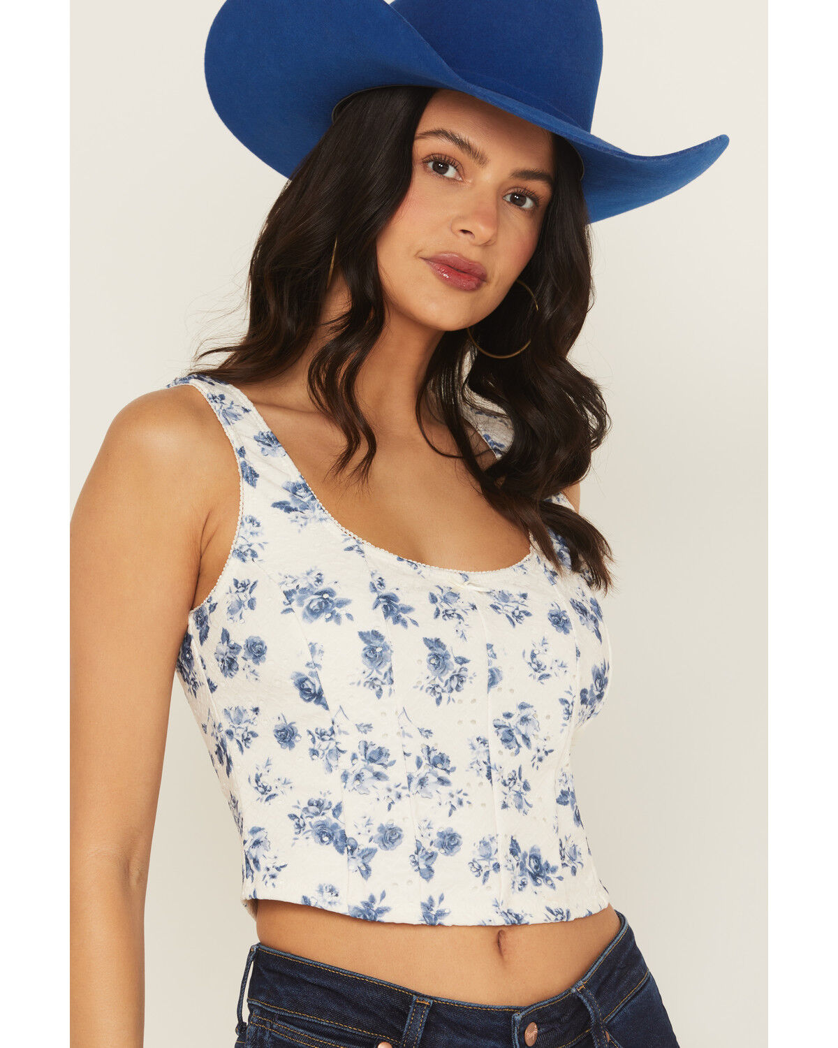 Shyanne Women's Floral Print Corset Top