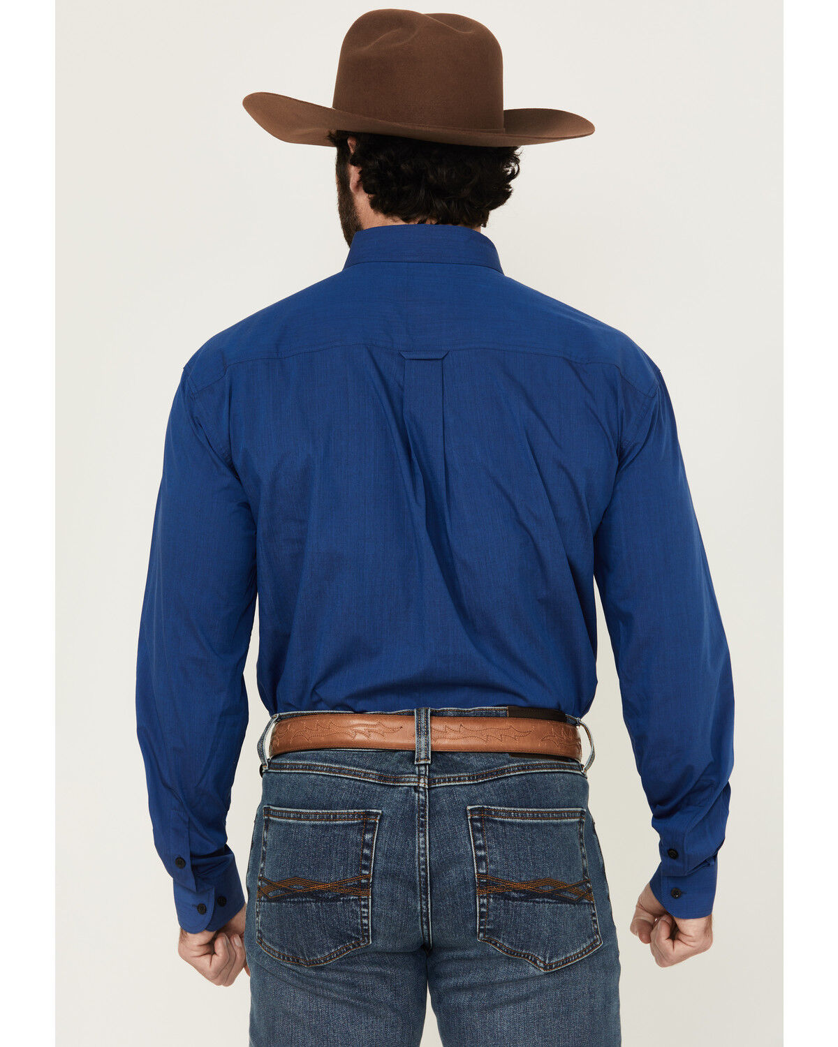 Roper Men's Amarillo Solid Long Sleeve Button-Down Western Shirt