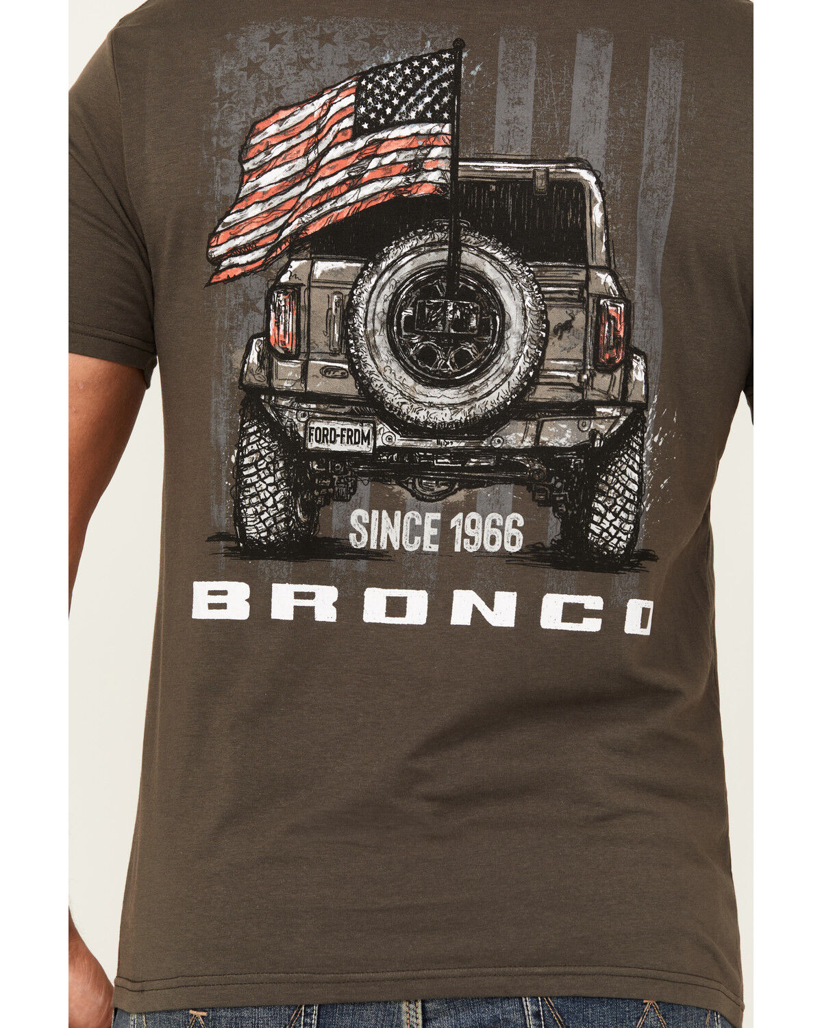 Buckwear Men's Bronco Freedom Short Sleeve Graphic T-Shirt