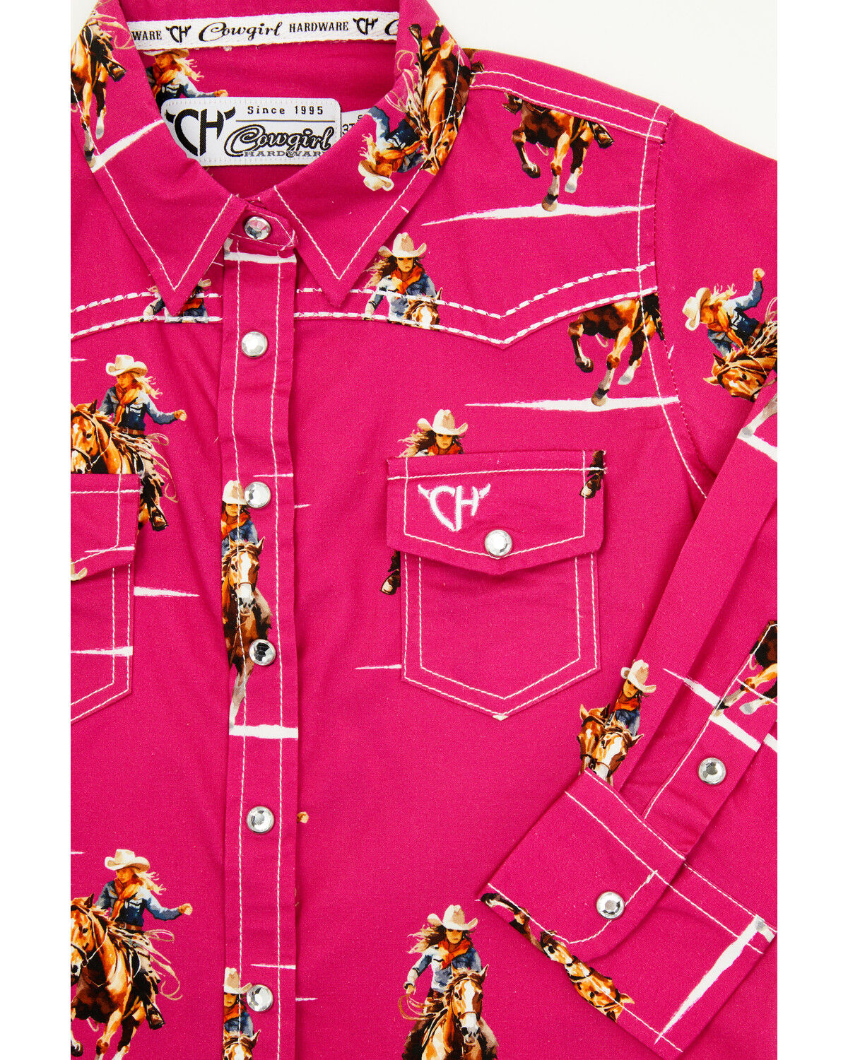 Cowgirl Hardware Toddler Girls' Cowgirl Long Sleeve Snap Western Shirt