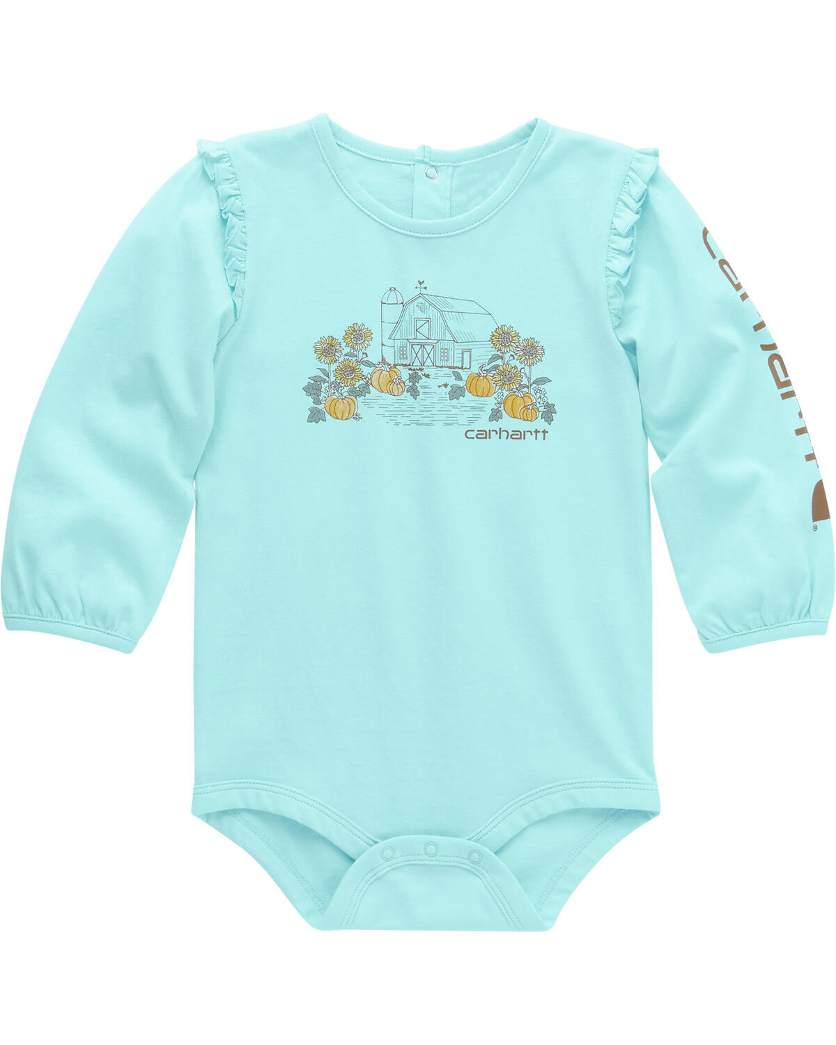 Carhartt Infant Girls' Barn Long Sleeve Pocket Onesie