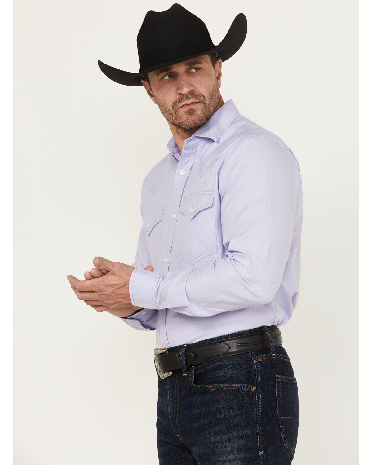 Cody James Black 1978® Men's Lawman Solid Long Sleeve Button-Down Western Shirt