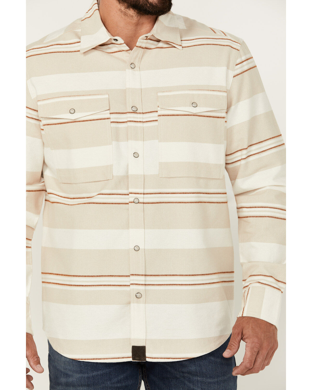 Dakota Grizzly Men's Shane Striped Long Sleeve Snap Western Shirt