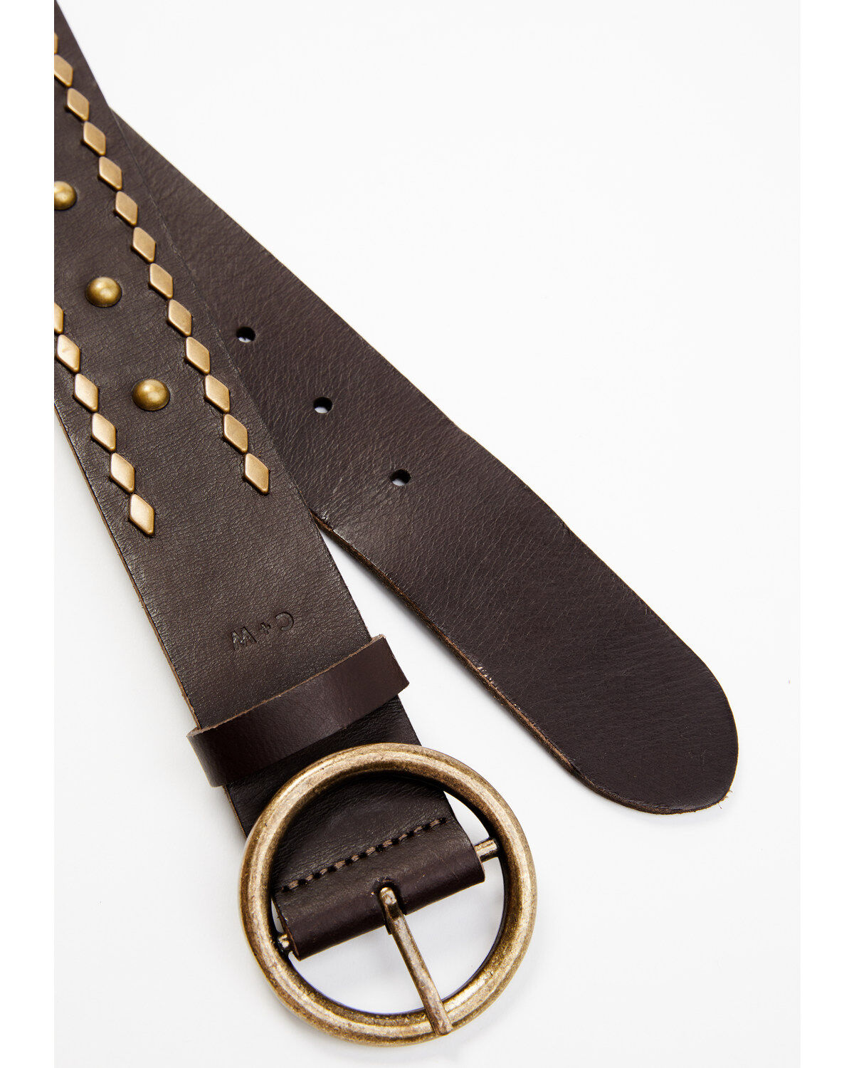 Cleo + Wolf Women's Studded Rivet Leather Retro Belt