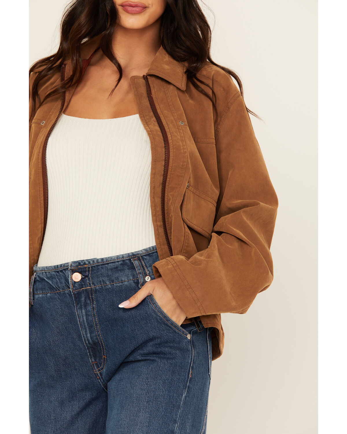 Free People Women's Blair Vegan Suede Jacket