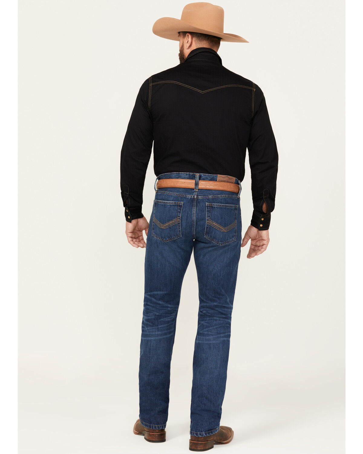 Cody James Men's Fort Worth Medium Wash Slim Straight Selvedge Rigid Denim Jeans