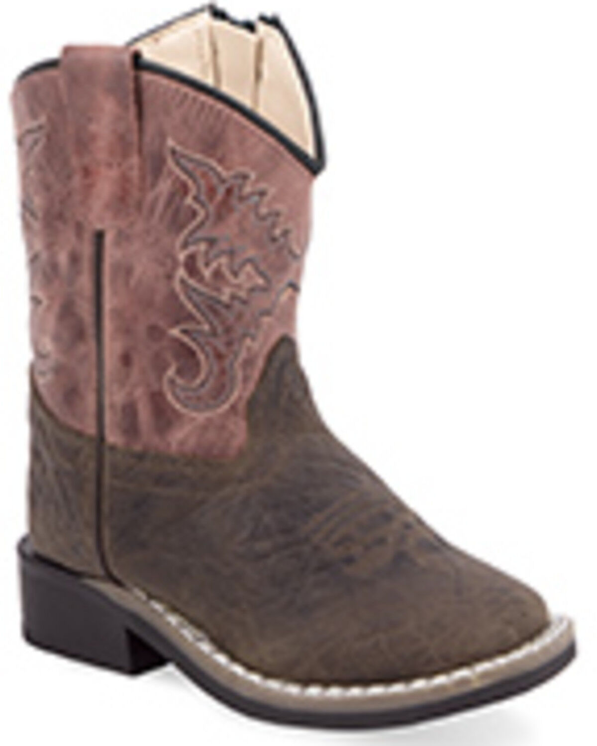 Old West Toddler Girls' Western Boots - Broad Square Toe