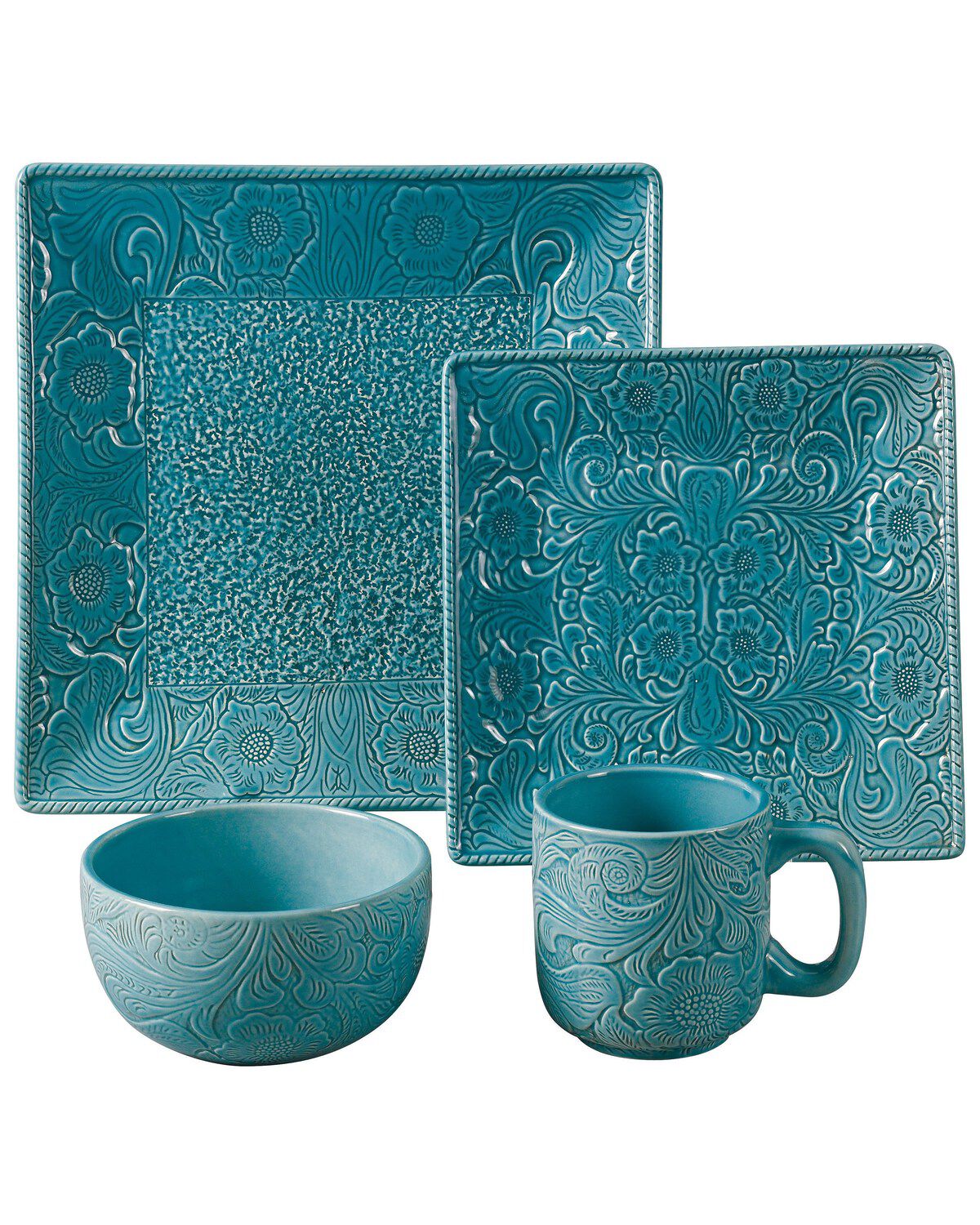 HiEnd Accents Savannah Dinnerware Set - 16 Piece