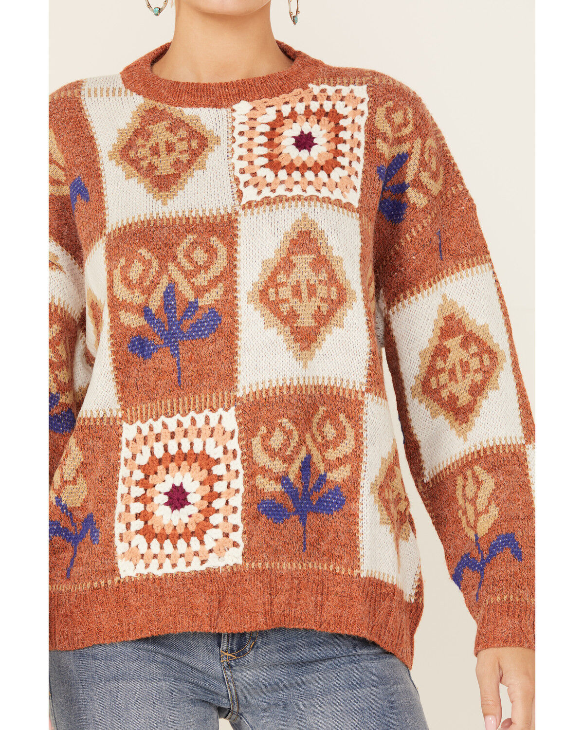 Angie Women's Patchwork Sweater