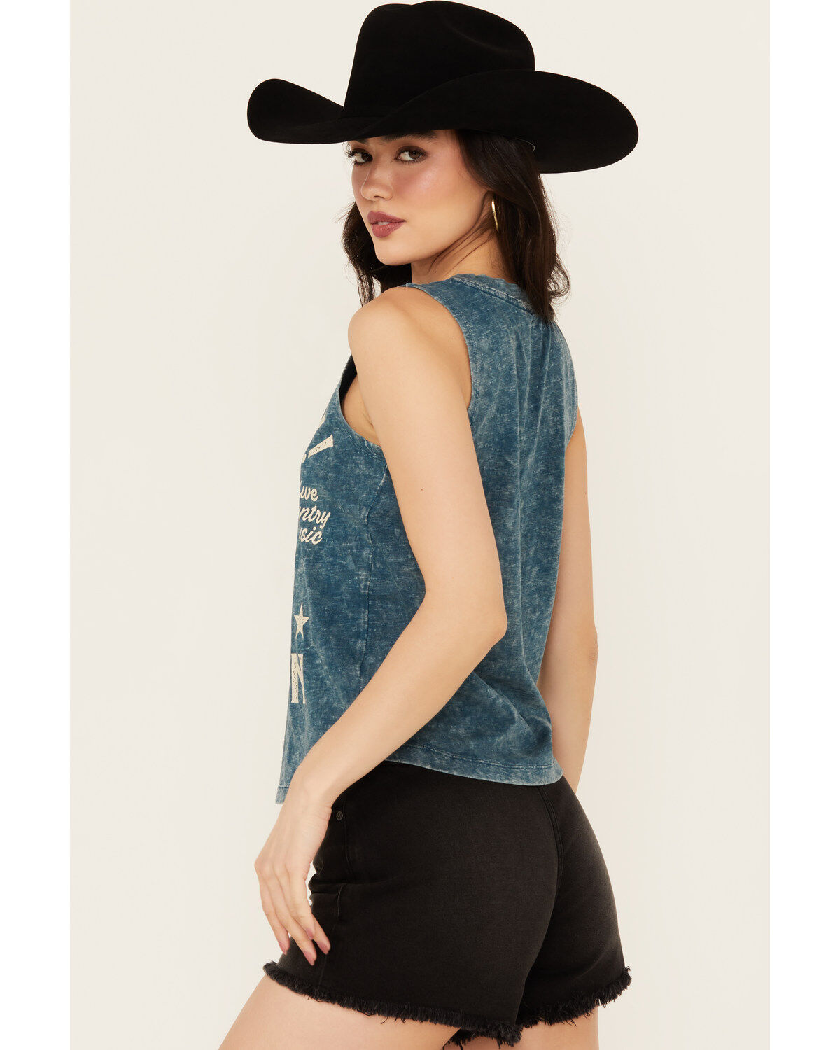 Shyanne Women's Buck Yah Saloon Split Neck Graphic Tank