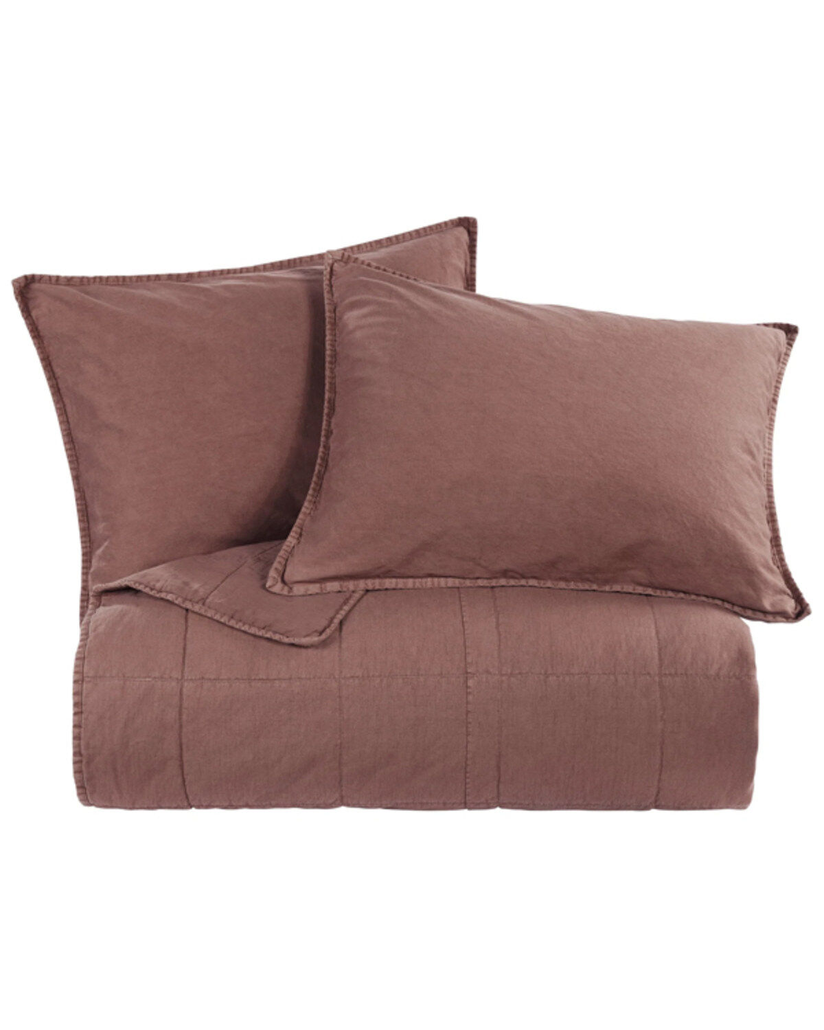 HiEnd Accents Sarsaparilla Stonewashed Cotton Canvas King Coverlet Set