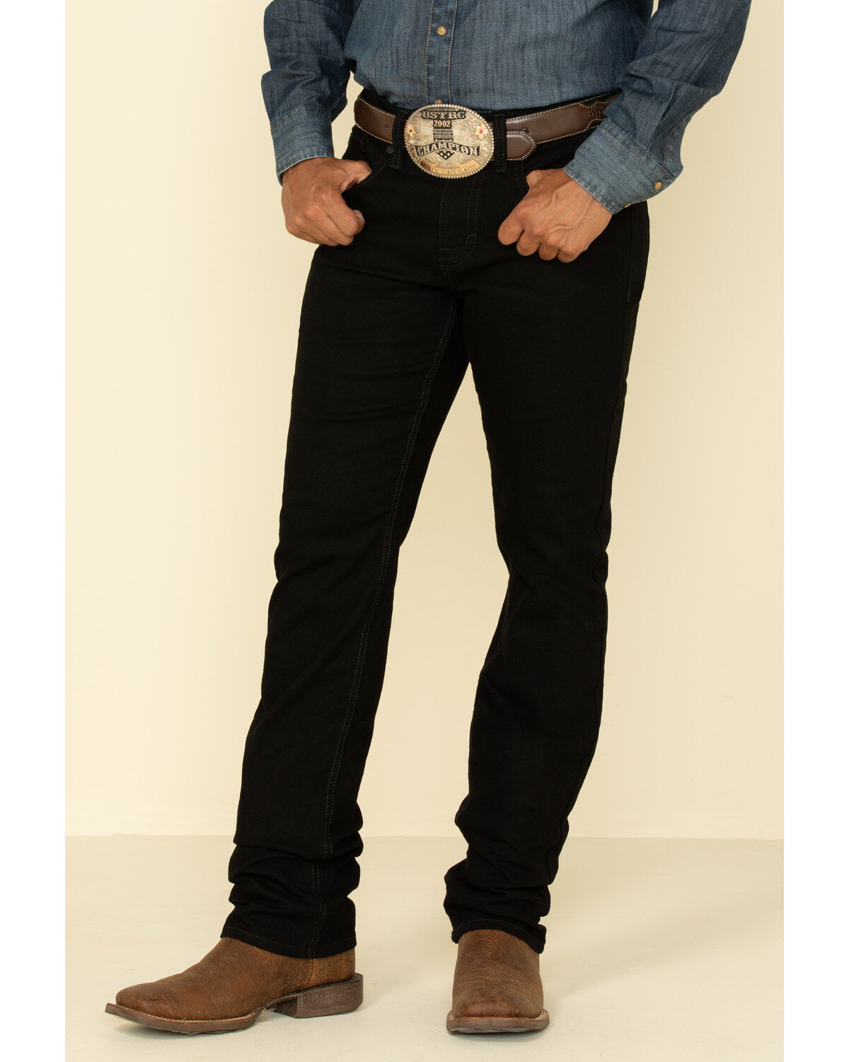 Cody James Men's Night Rider Black Wash Slim Straight Stretch Denim Jeans