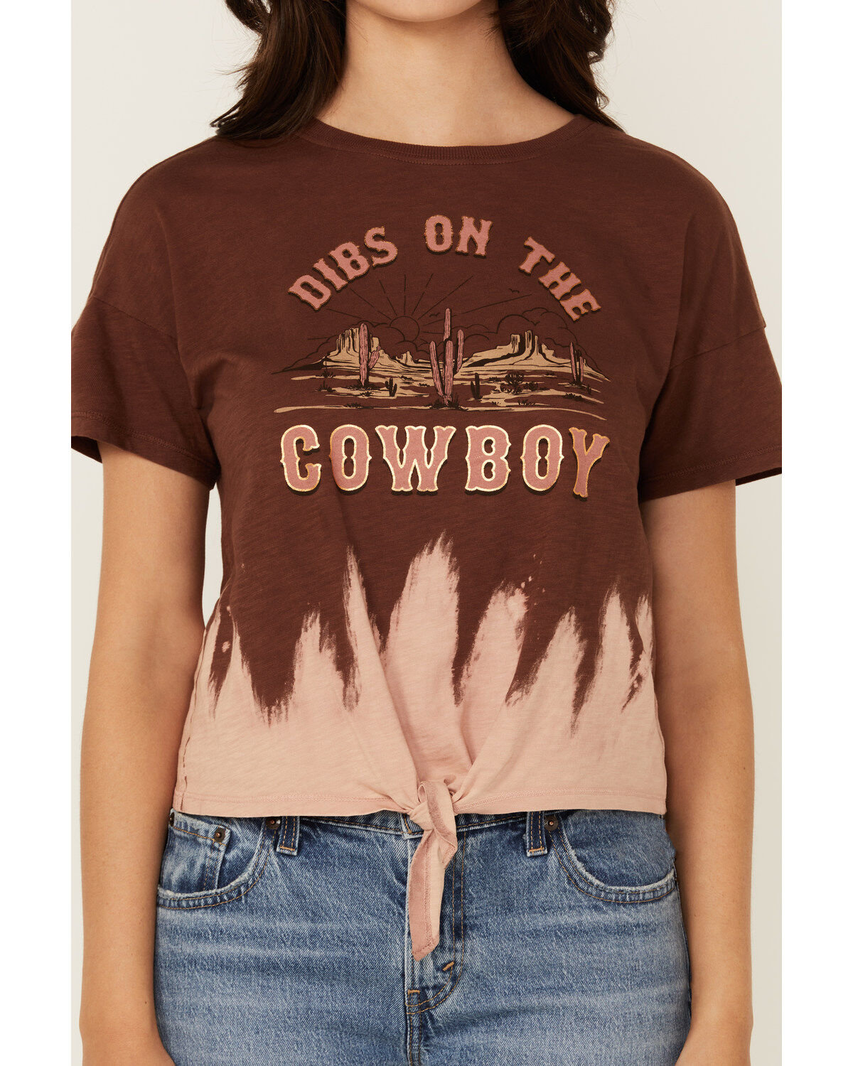 Shyanne Women's Dibs On The Cowboy Tie Dye Short Sleeve Graphic Tee