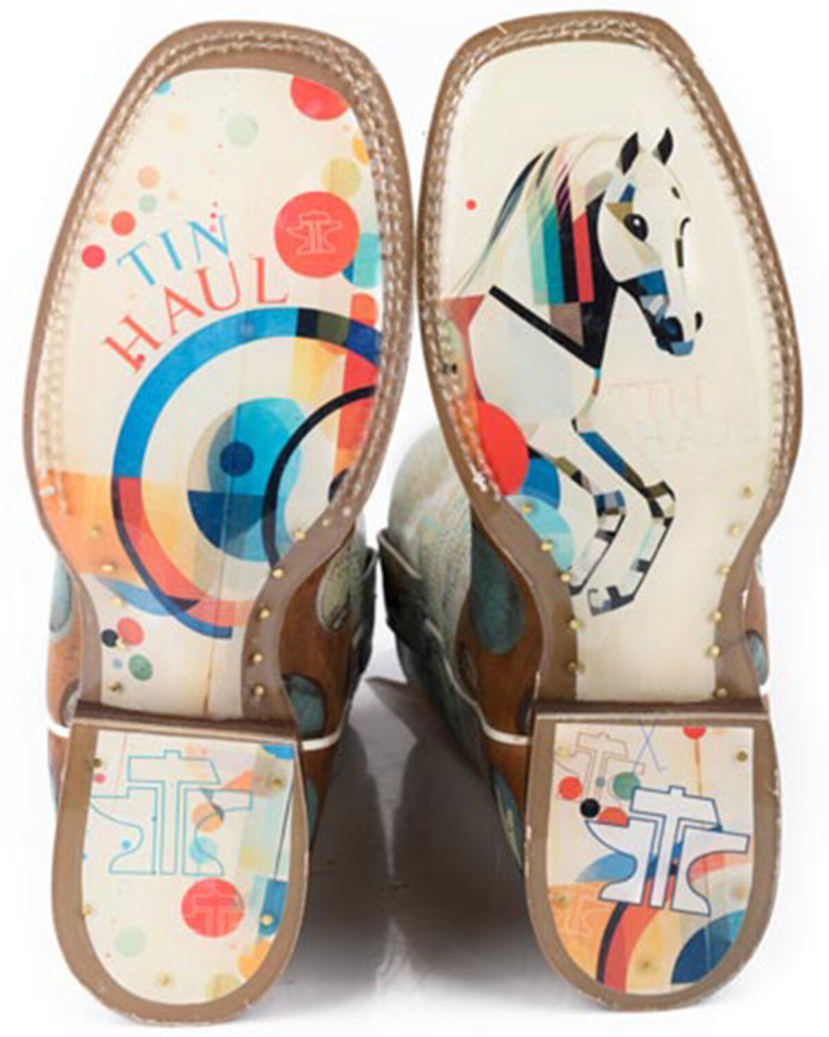 Tin Haul Women's Spots & Dots Western Boots - Broad Square Toe