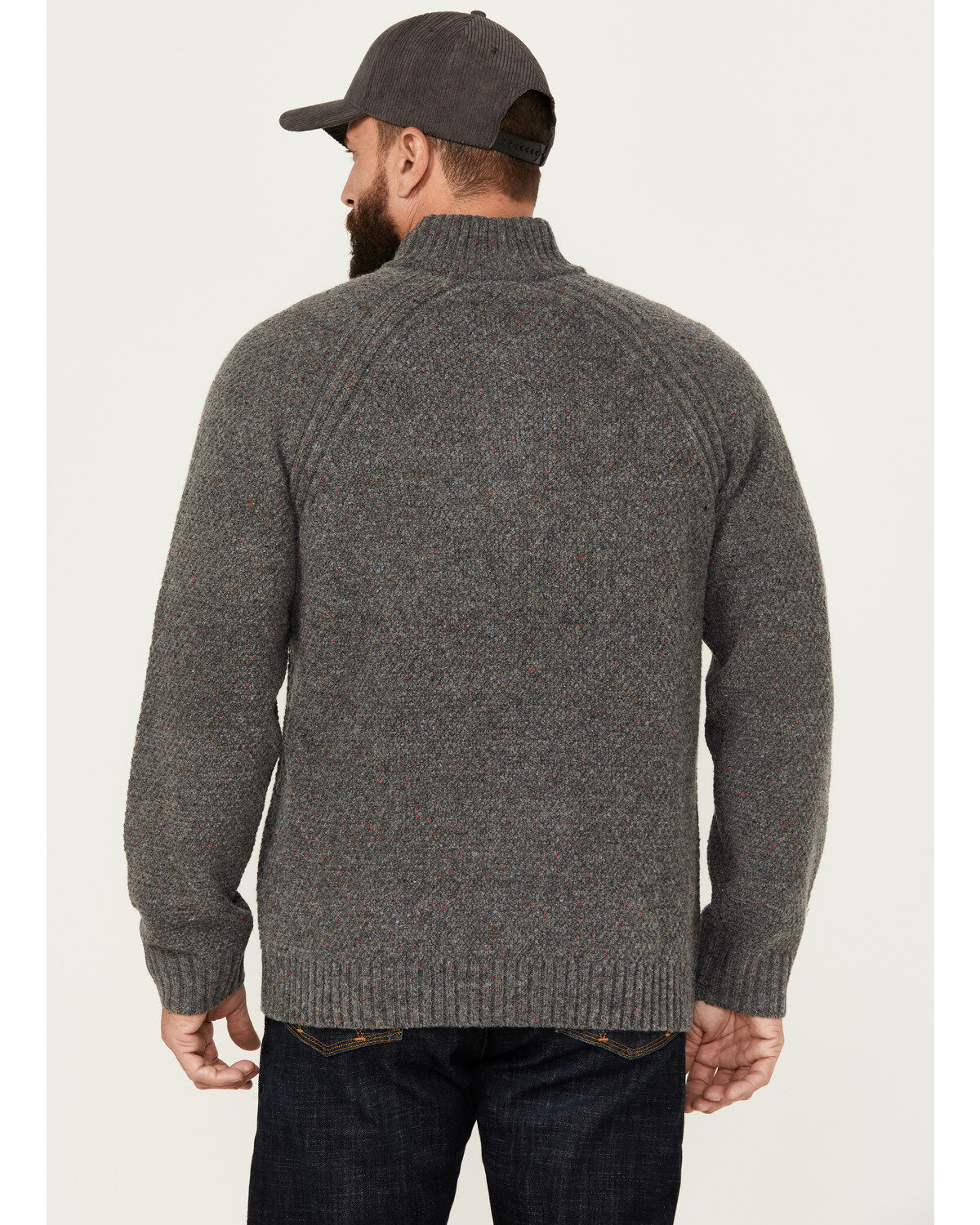 Brothers and Sons Men's Merino Donegal Button Pullover
