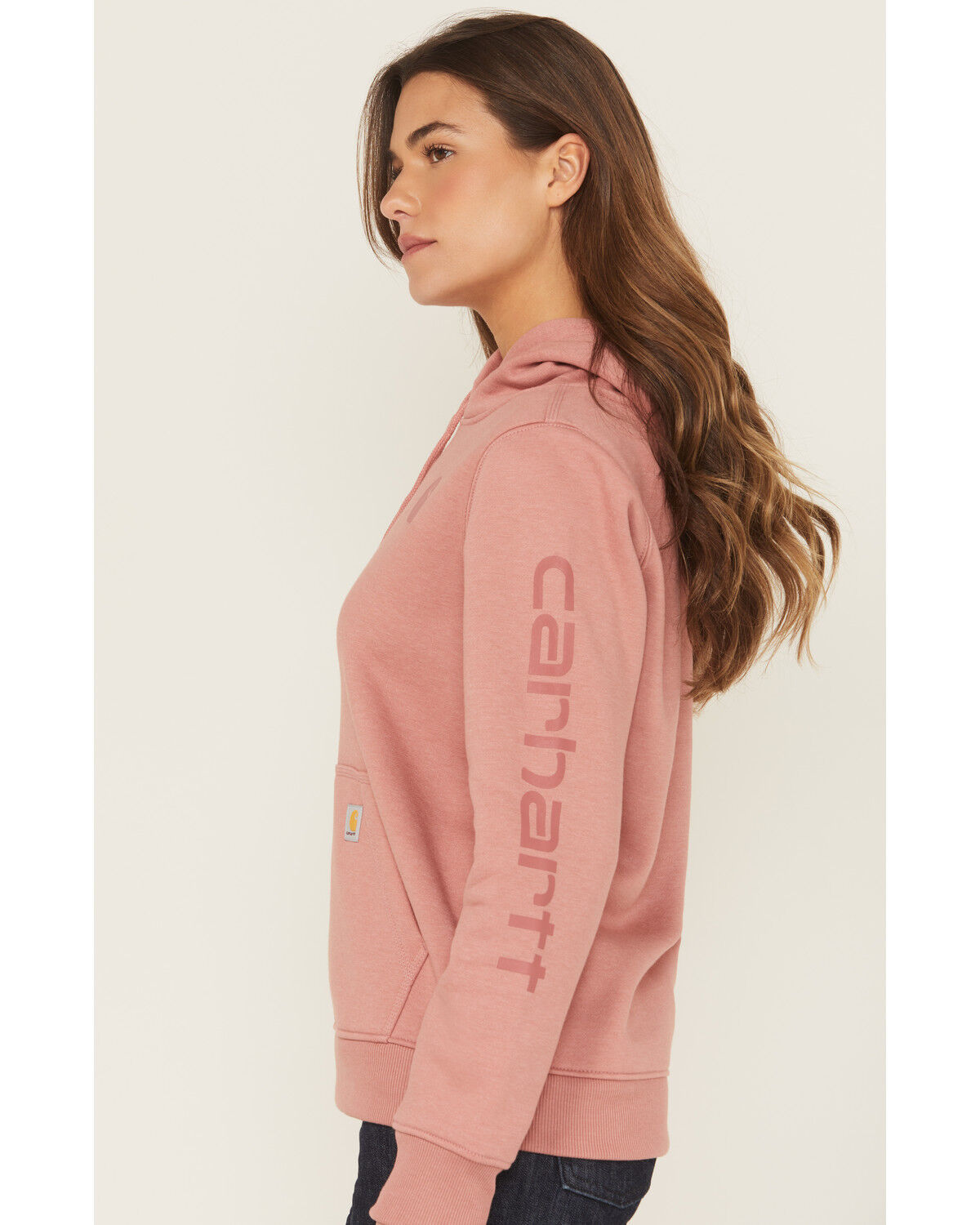 Carhartt Women's Relaxed Fit Midweight Logo Sleeve Graphic Hoodie