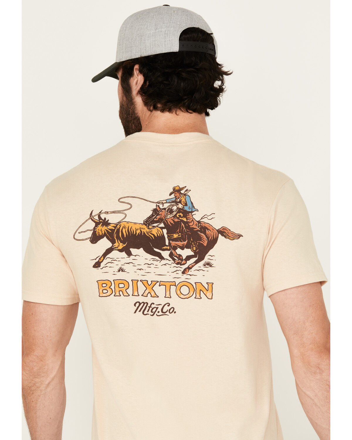 Brixton Men's Wrangling Cowboy Short Sleeve Graphic T-Shirt