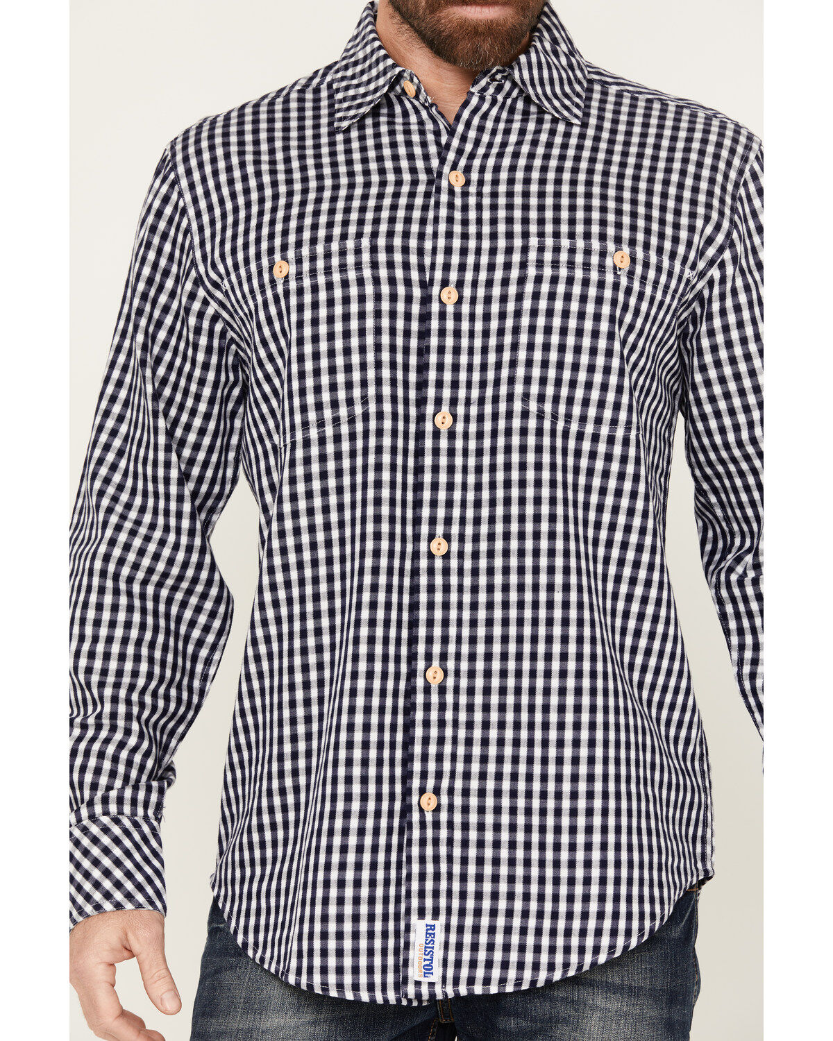 Resistol Men's Northway Checkered Print Long Sleeve Button-Down Western Shirt