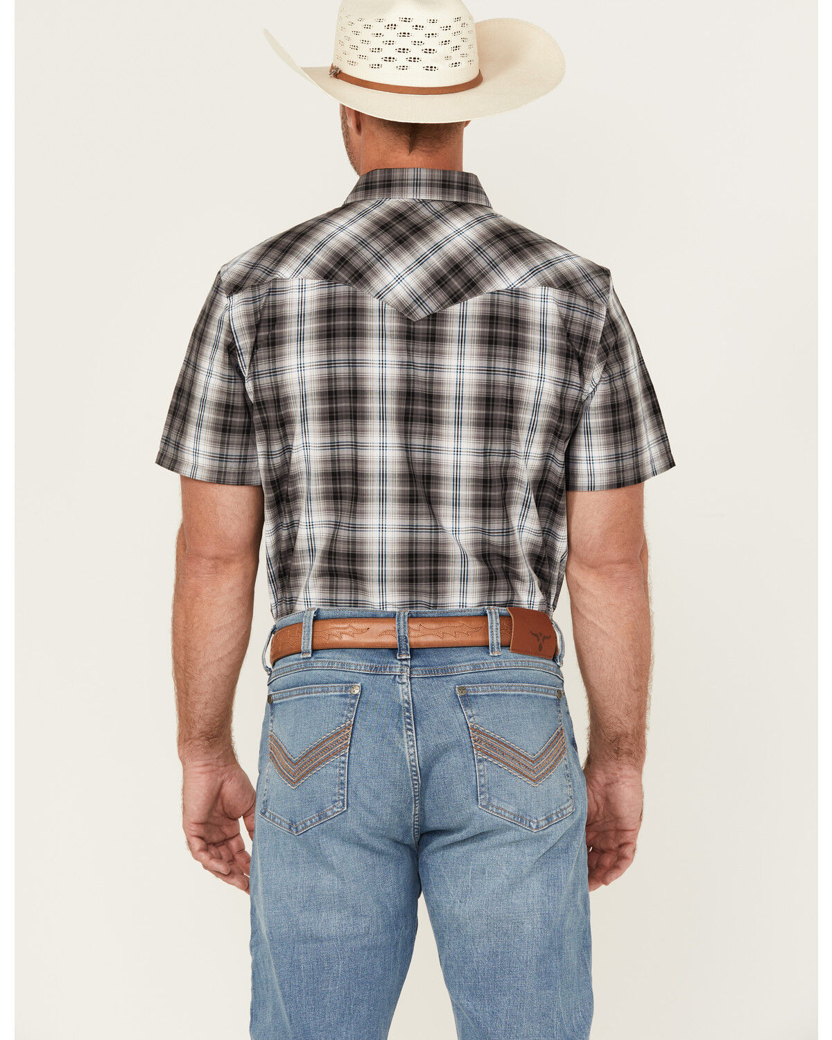 Pendleton Men's Boot Barn Exclusive Frontier Plaid Print Short Sleeve Snap Western Shirt