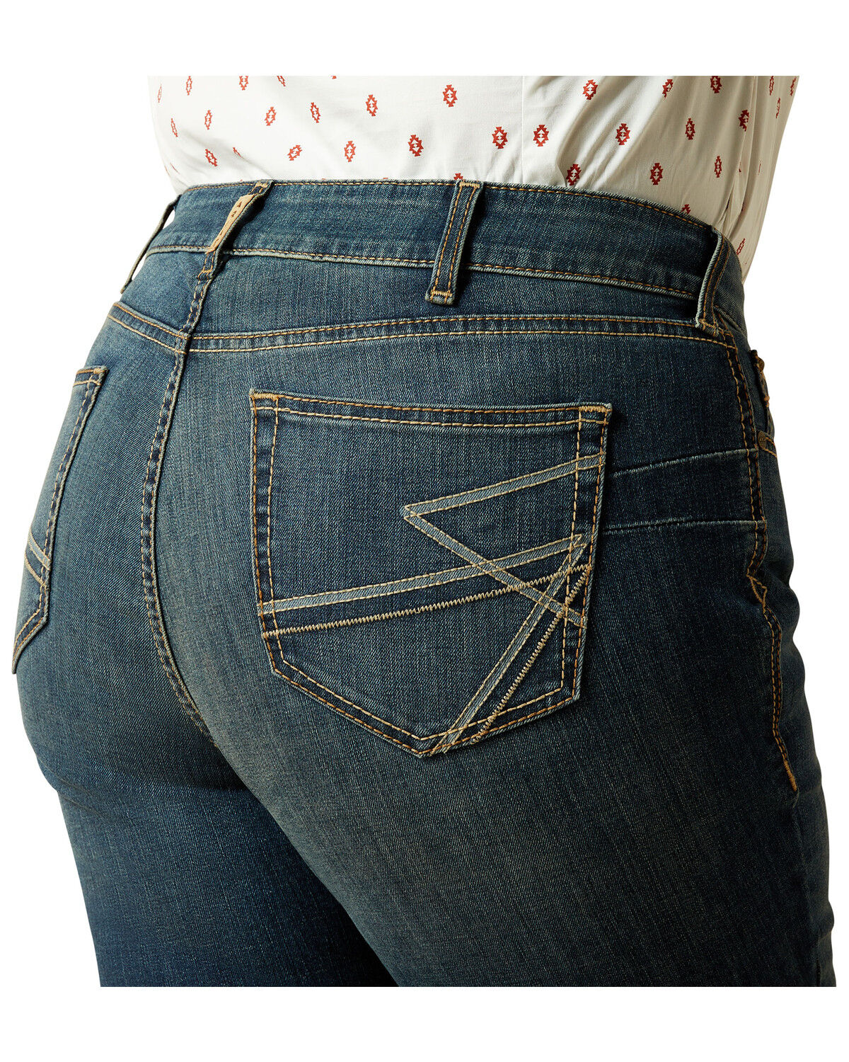 Ariat Women's R.E.A.L. Sonia Dark Wash Mid Rise Bootcut Stretch Denim Jeans - Plus