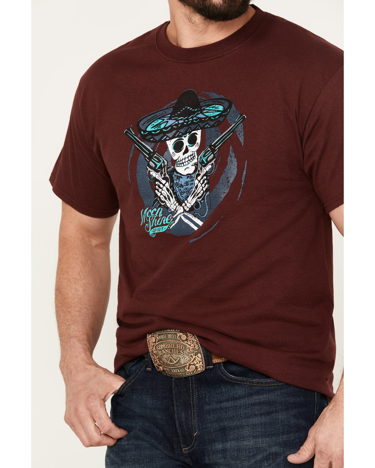 Moonshine Spirit Men's Bandito Short Sleeve Graphic T-Shirt
