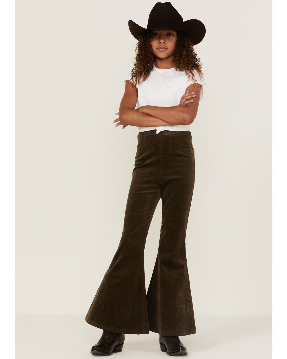 Chrysanthemum Little Girls' Pull On Flare Pants