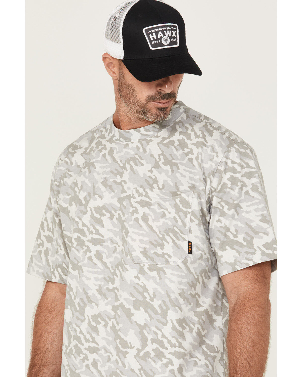 Hawx Men's Forge Camo Print Short Sleeve Work Shirt