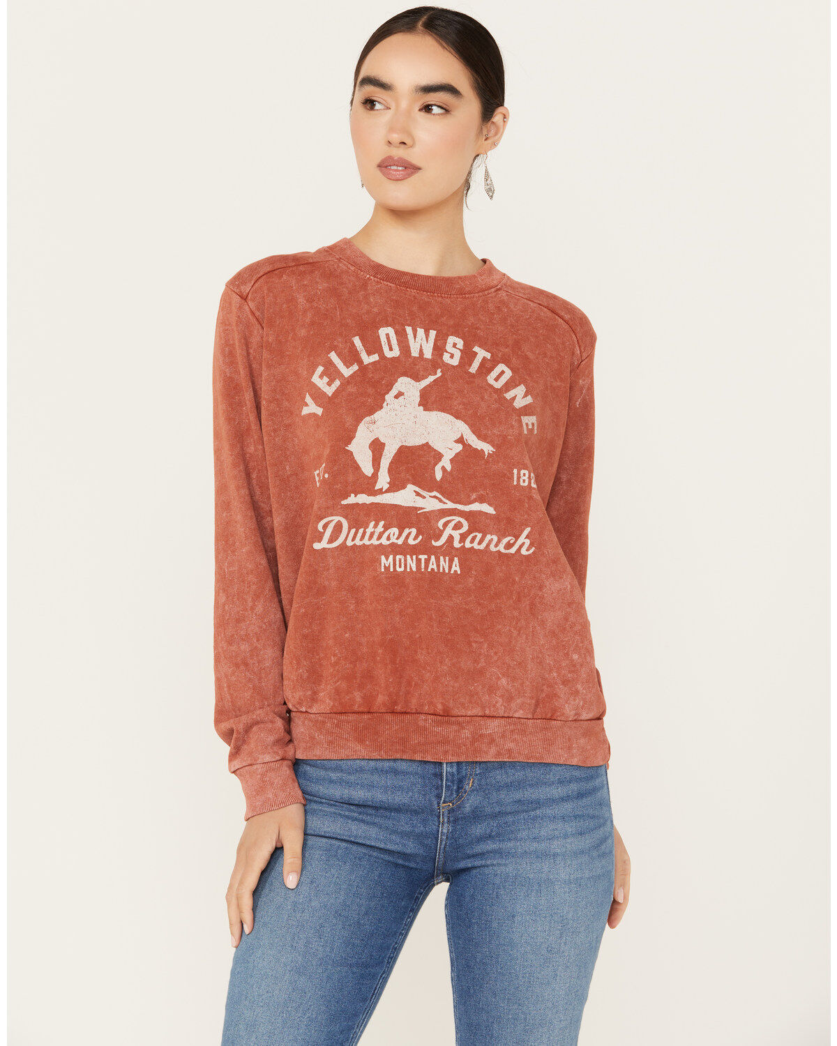 Paramount Network's Yellowstone Women's Bucking Horse Crew Neck Sweatshirt