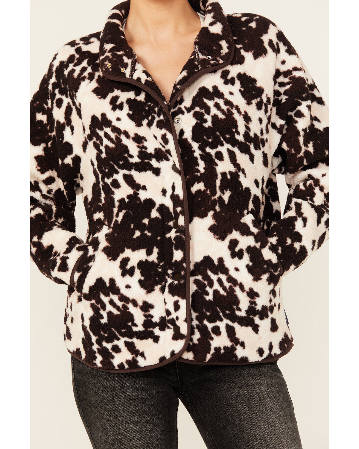 Wrangler Retro Women's Cow Print Sherpa Pullover