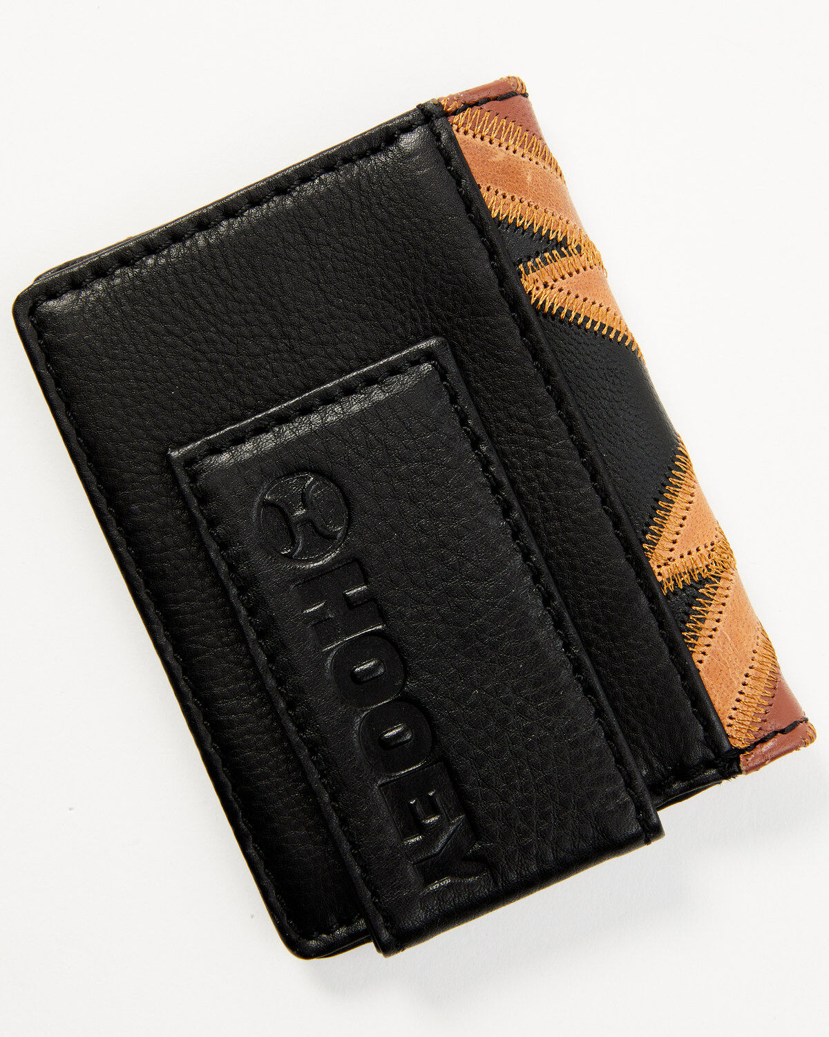 Hooey Men's Patchwork Bi-Fold Money Clip Wallet