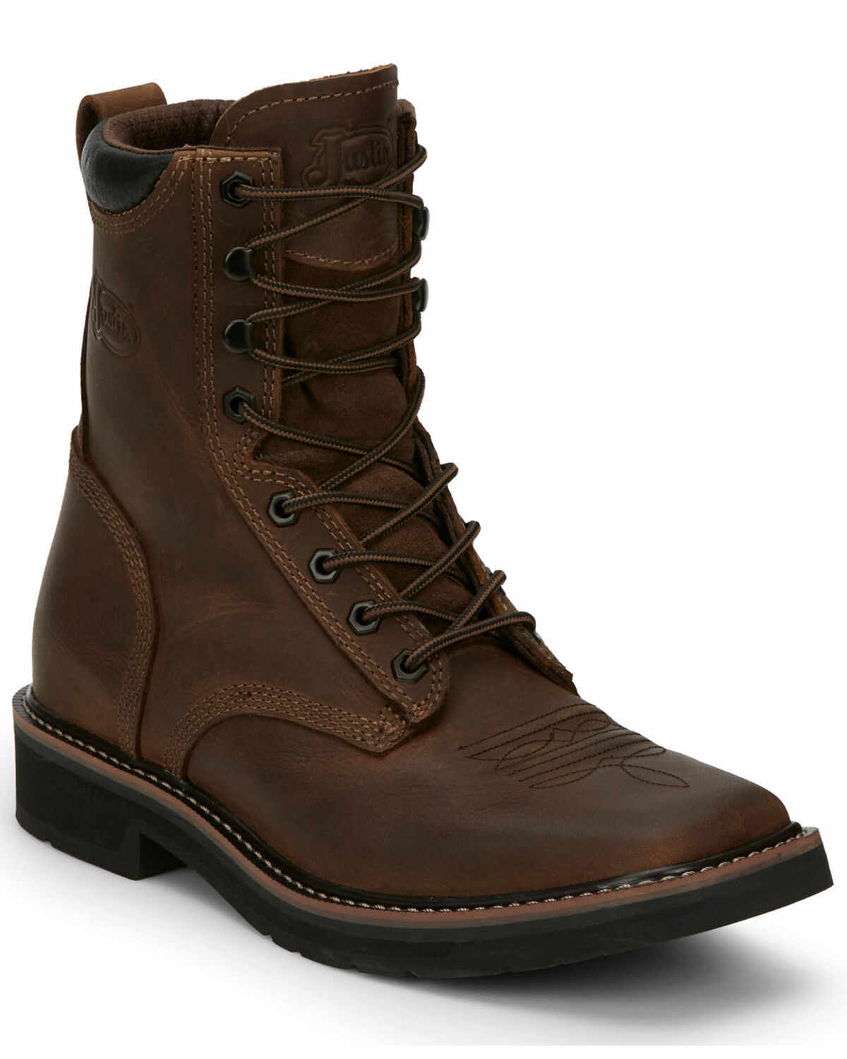 Justin Men's Stampede Lace-Up Work Boots - Soft Toe