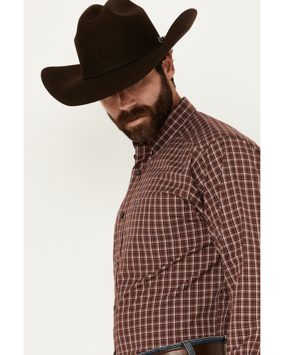 Ariat Men's Nicco Plaid Print Long Sleeve Button-Down Performance Shirt - Tall