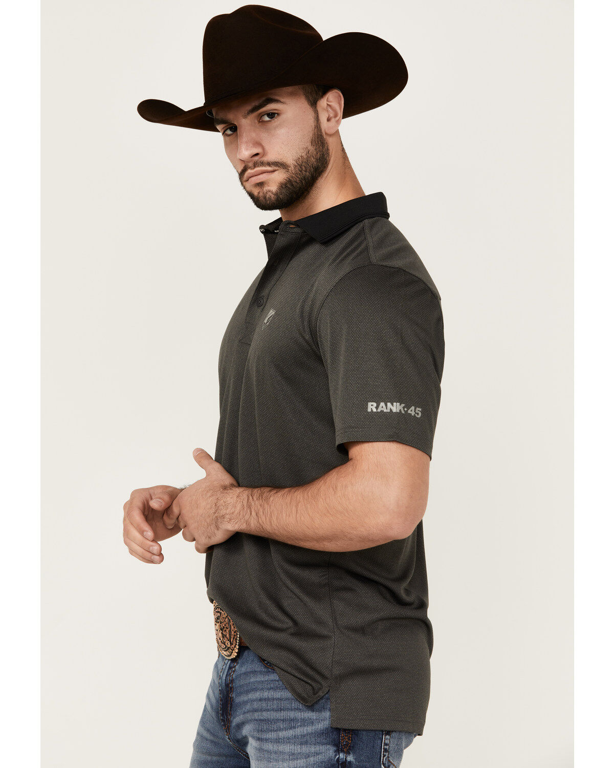 RANK 45® Men's Ace High Solid Short Sleeve Polo Shirt