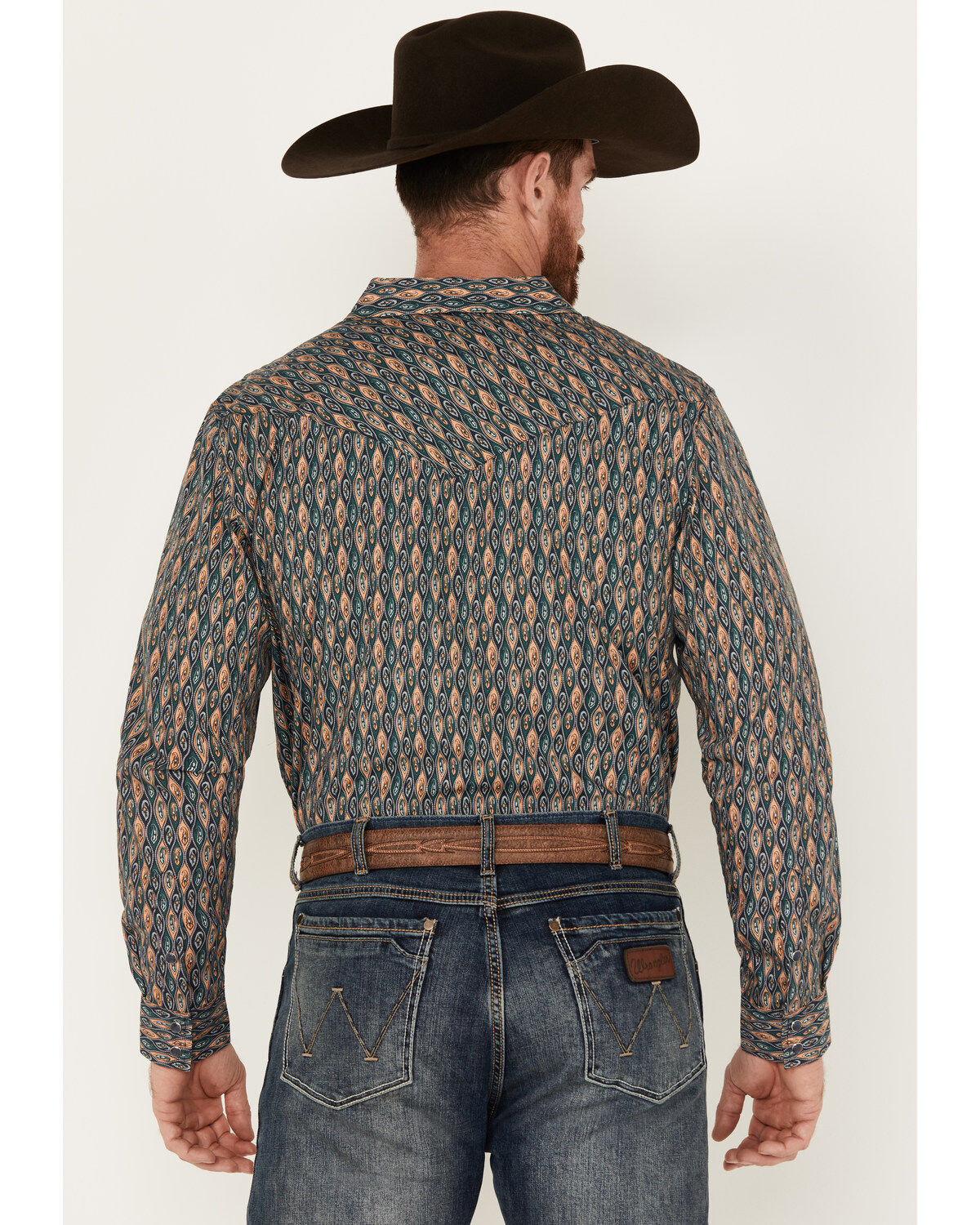 Gibson Trading Co Men's Remnant Paisley Print Long Sleeve Snap Western Shirt